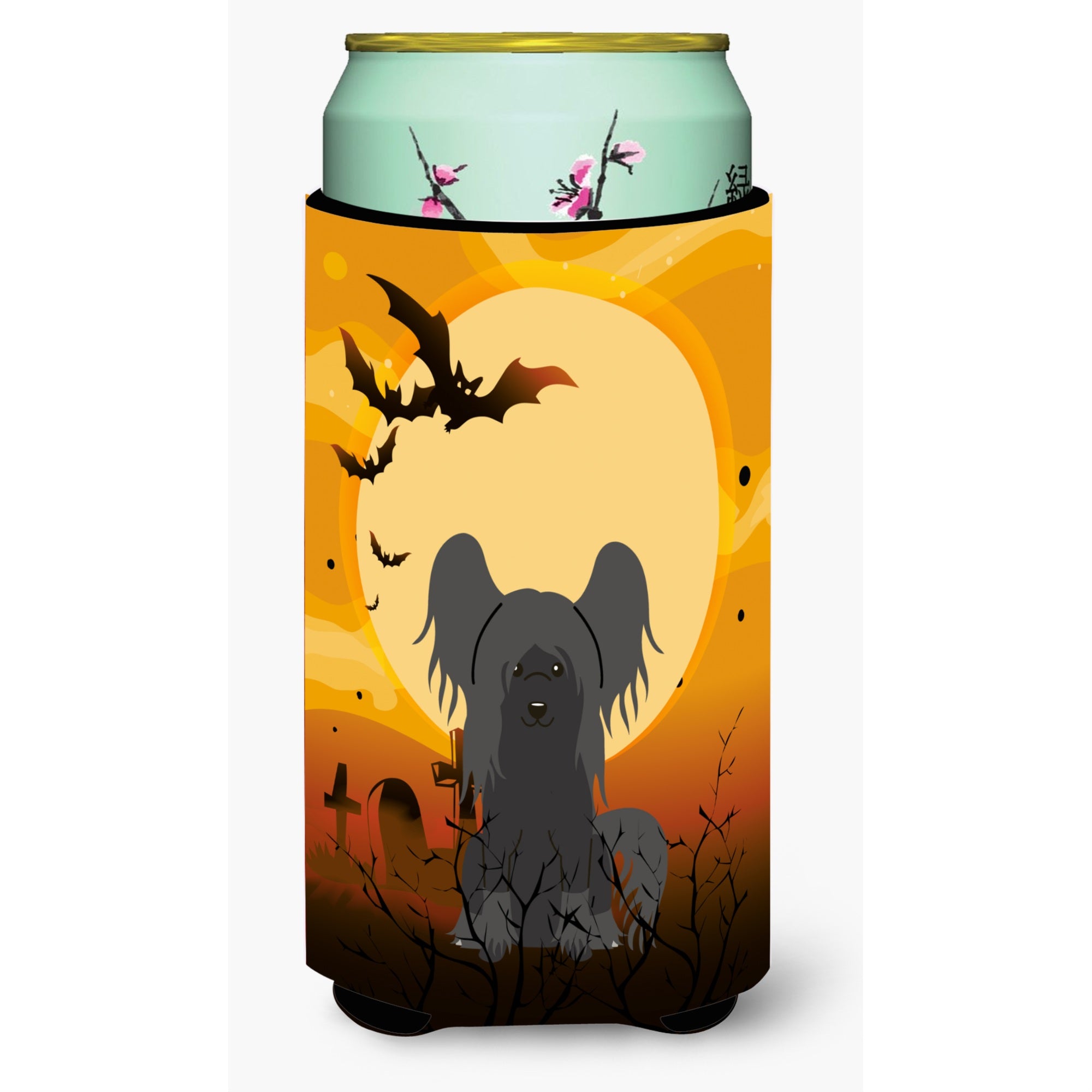 Caroline'S Treasures Halloween Chinese Crested Black Tall Boy Beverage Insulator Hugger Bb4378Tbc, Multicolor