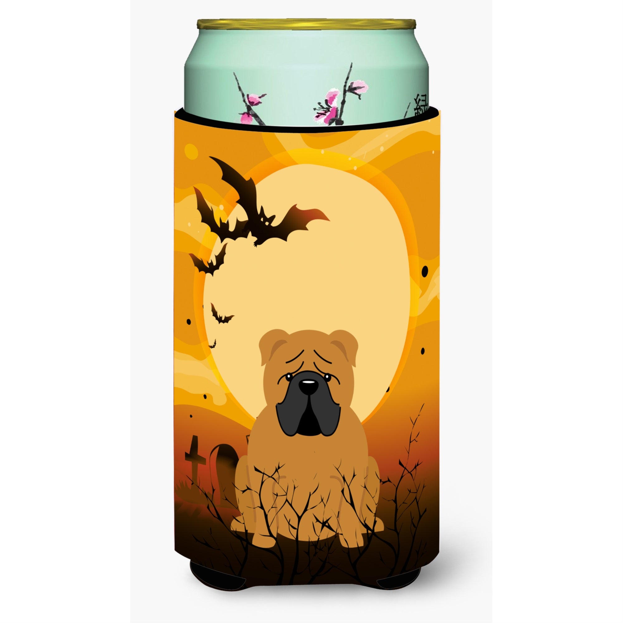 Caroline'S Treasures Halloween English Bulldog Red Tall Boy Beverage Insulator Hugger Bb4388Tbc, Multicolor