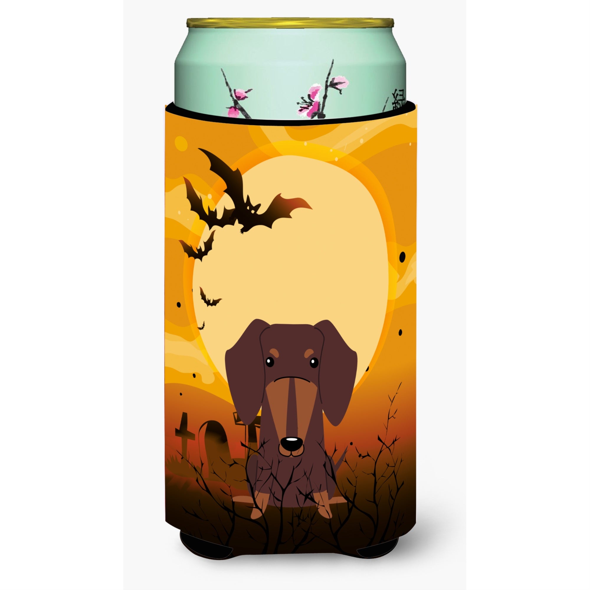Caroline'S Treasures Halloween Dachshund Chocolate Tall Boy Beverage Insulator Hugger Bb4397Tbc, Multicolor