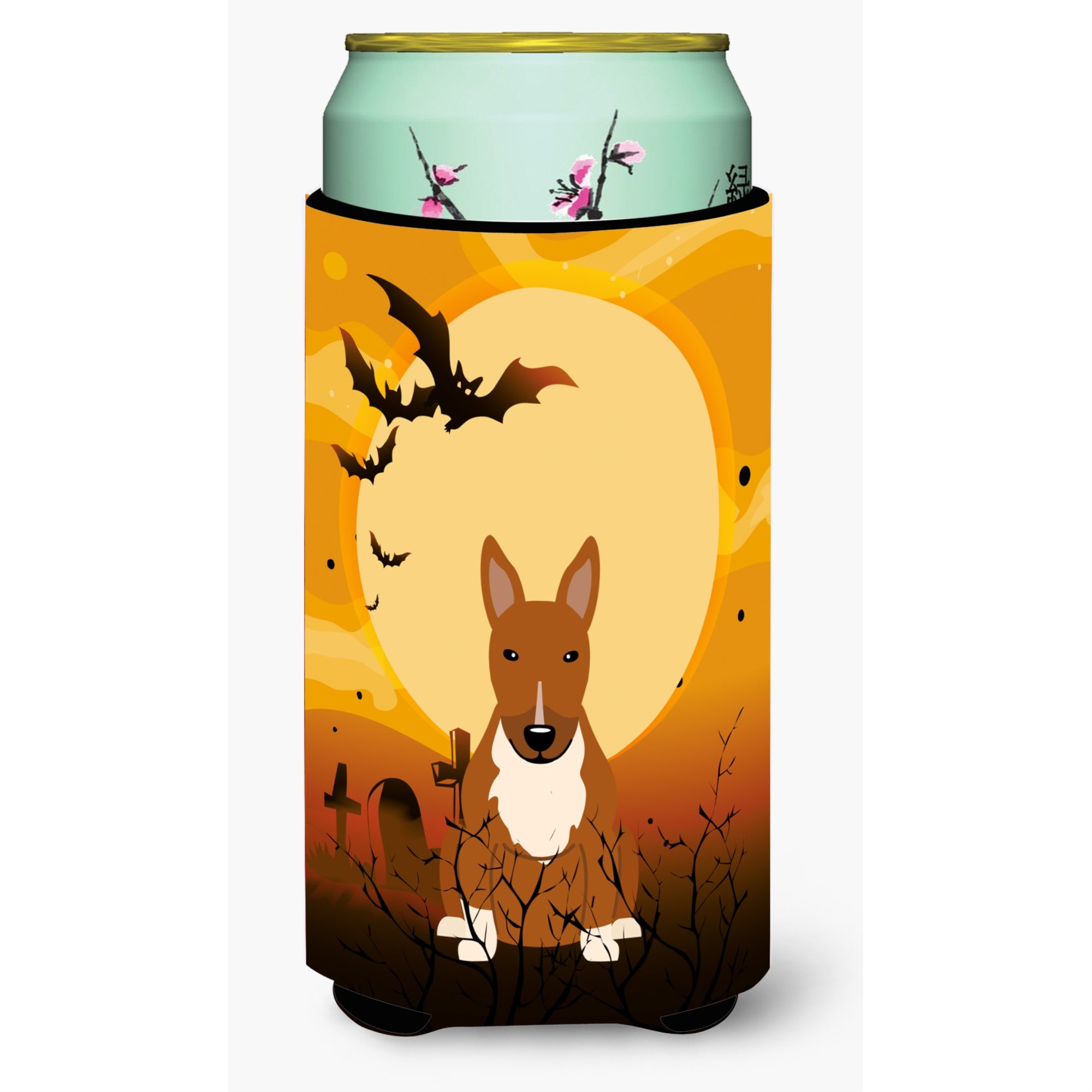 Caroline'S Treasures Halloween Bull Terrier Red Tall Boy Beverage Insulator Hugger Bb4400Tbc, Multicolor