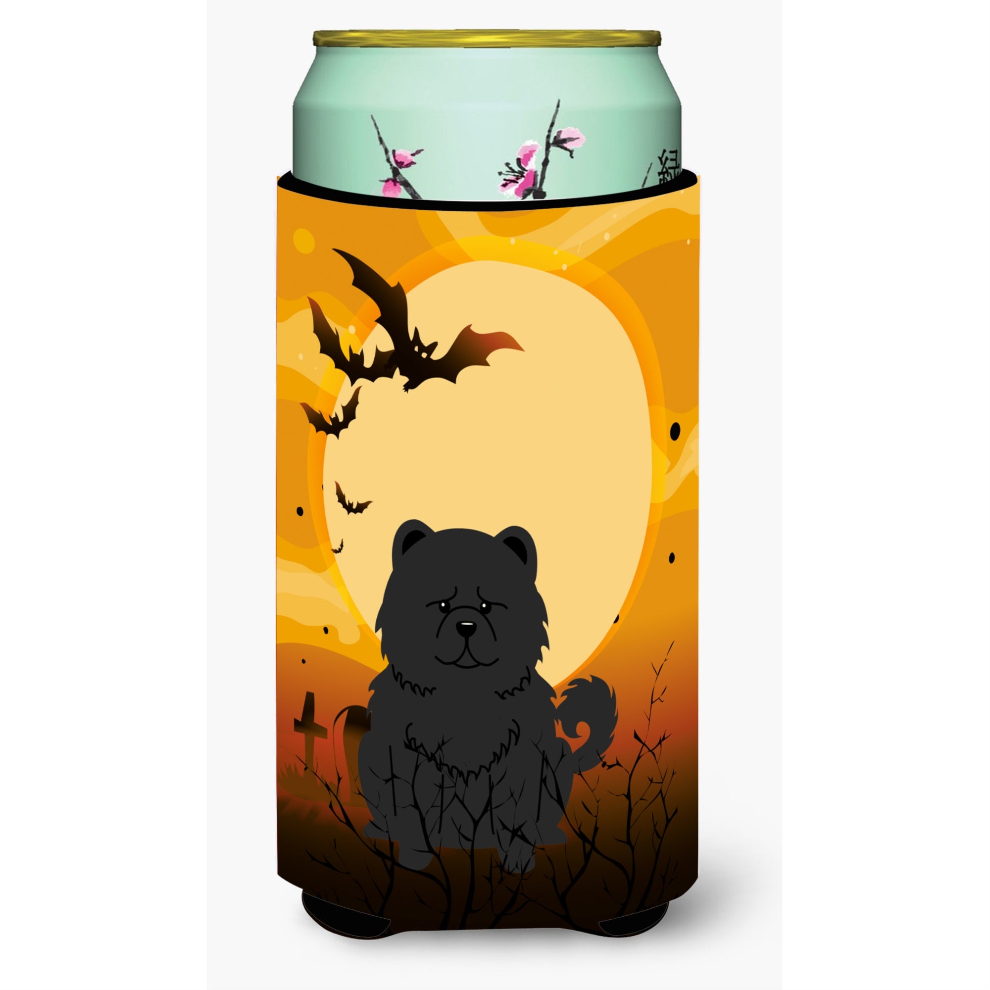 Caroline'S Treasures Halloween Chow Black Tall Boy Beverage Insulator Hugger Bb4409Tbc, Multicolor