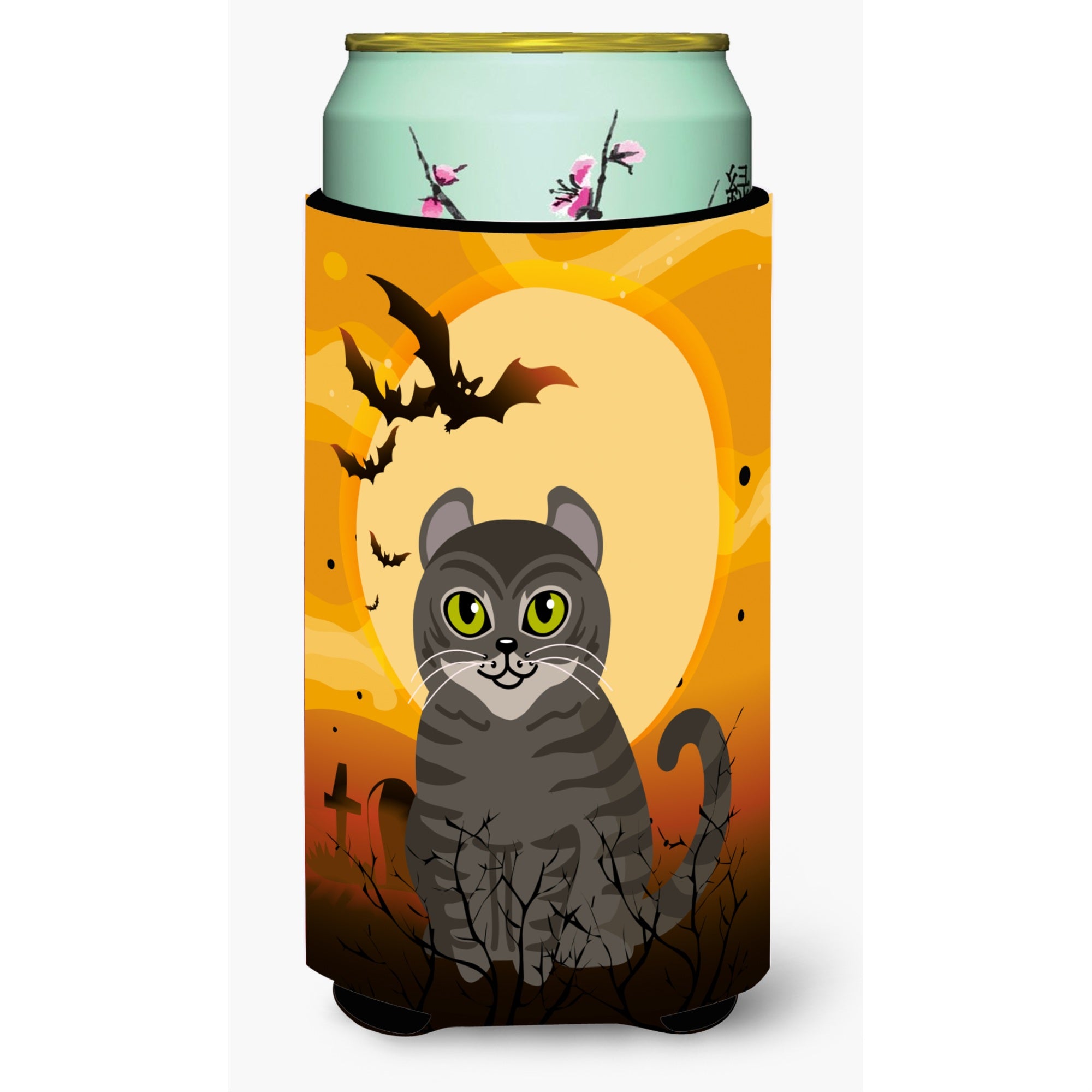 Caroline'S Treasures Halloween American Curl Cat Tall Boy Beverage Insulator Hugger, Multicolor