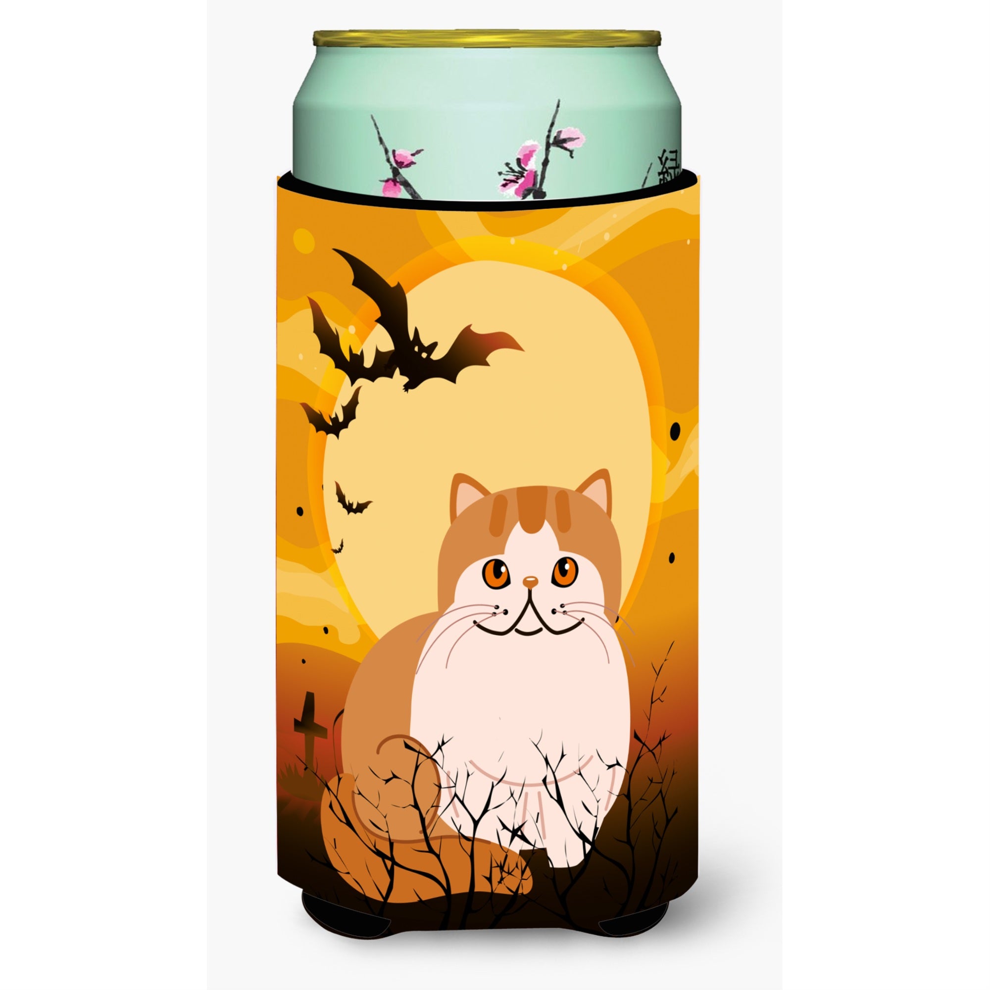 Caroline'S Treasures Halloween Exotic Shorthair Cat Tall Boy Beverage Insulator Hugger, Multicolor