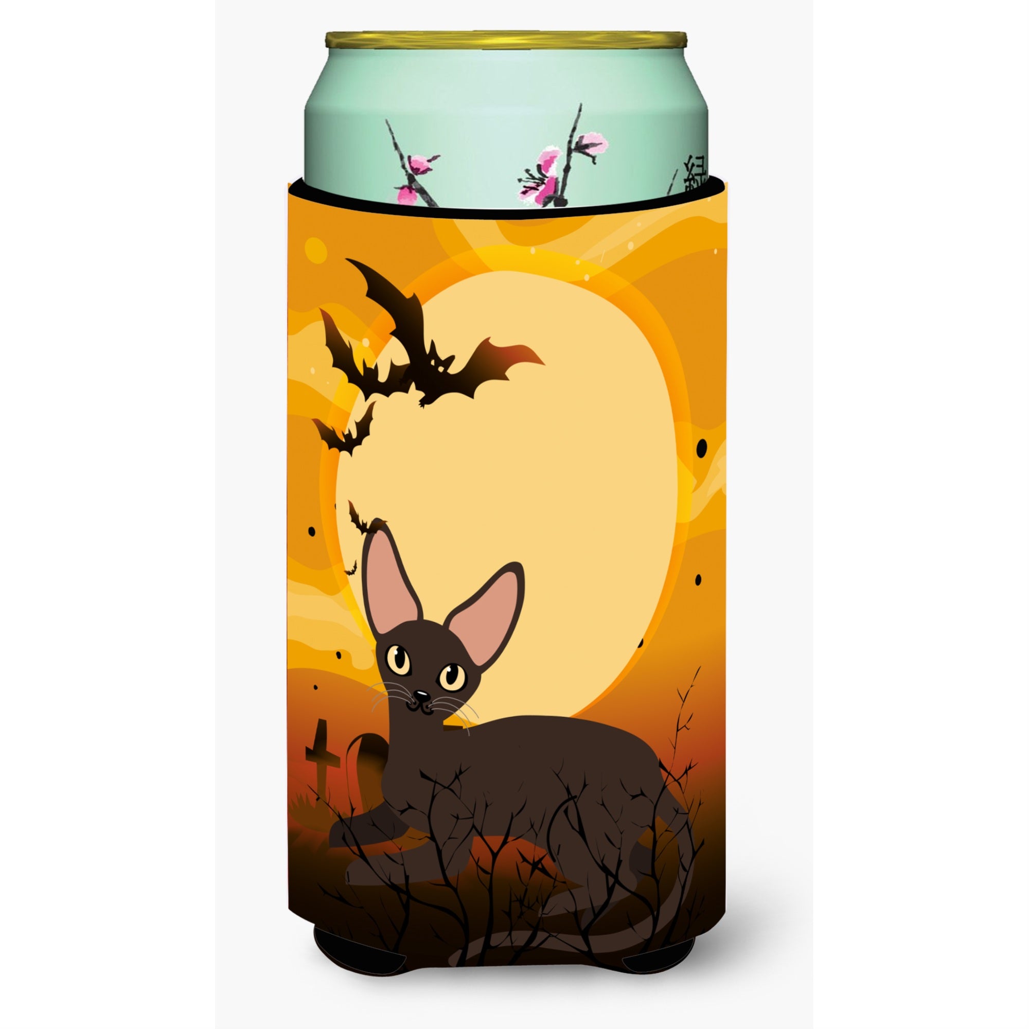 Caroline'S Treasures Halloween Peterbald Cat Tall Boy Beverage Insulator Hugger, Multicolor