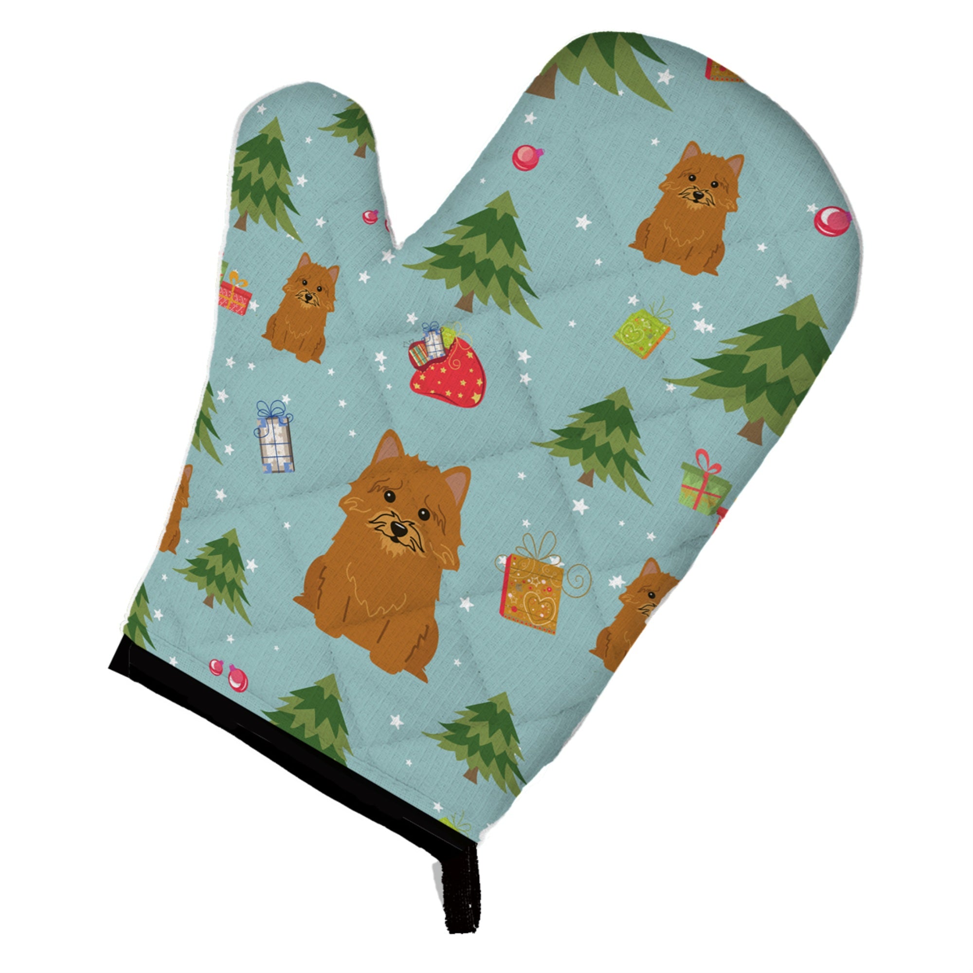 Caroline'S Treasures Bb4680Ovmt Christmas Norwich Terrier Oven Mitt, 12 By 8.5, Multicolor