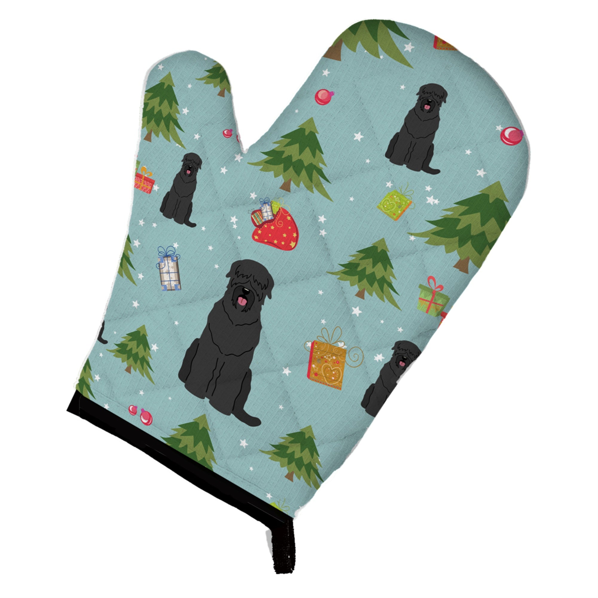 Caroline'S Treasures Bb4686Ovmt Christmas Black Russian Terrier Oven Mitt, 12 By 8.5, Multicolor