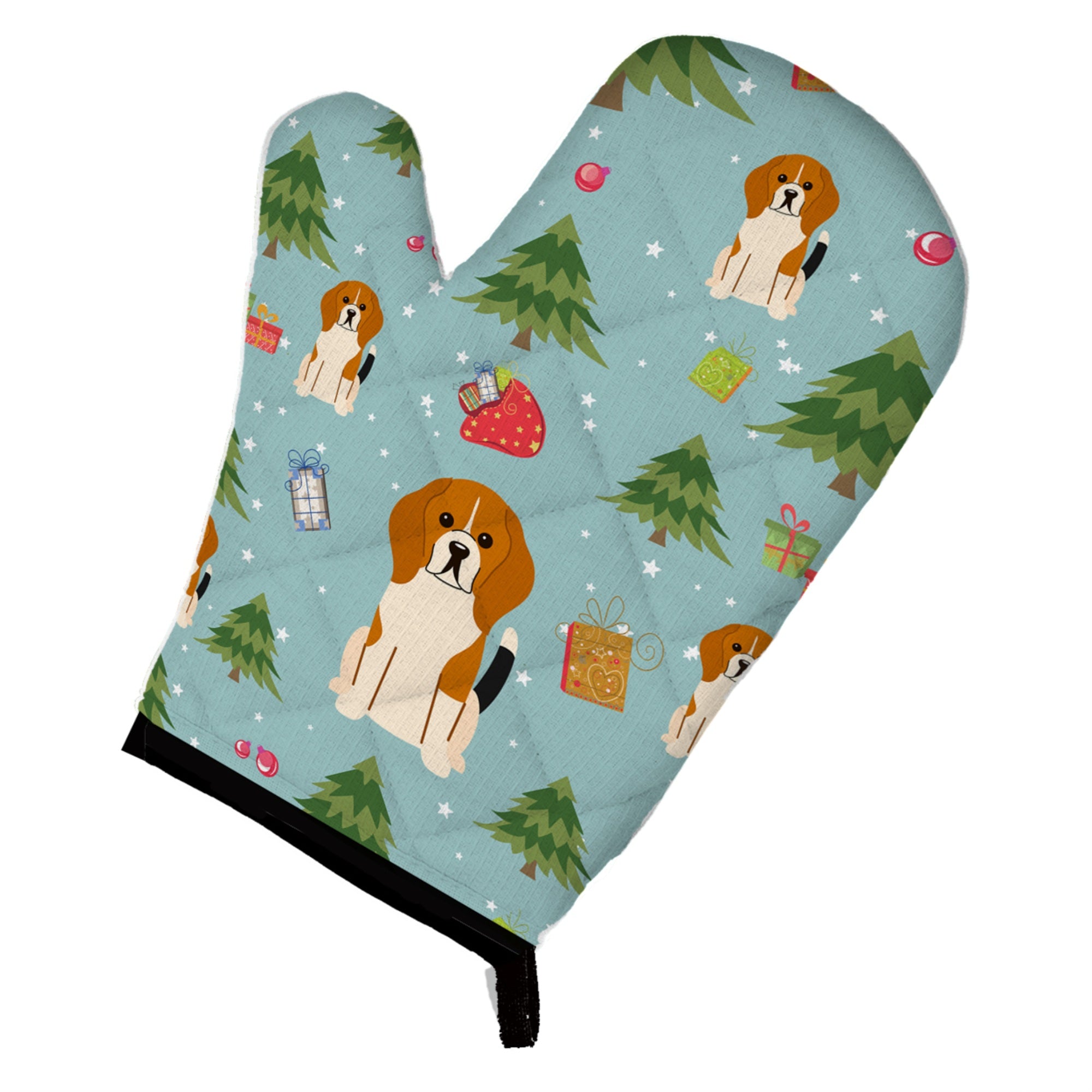 Caroline'S Treasures Bb4700Ovmt Christmas Beagle Tricolor Oven Mitt, 12 By 8.5, Multicolor