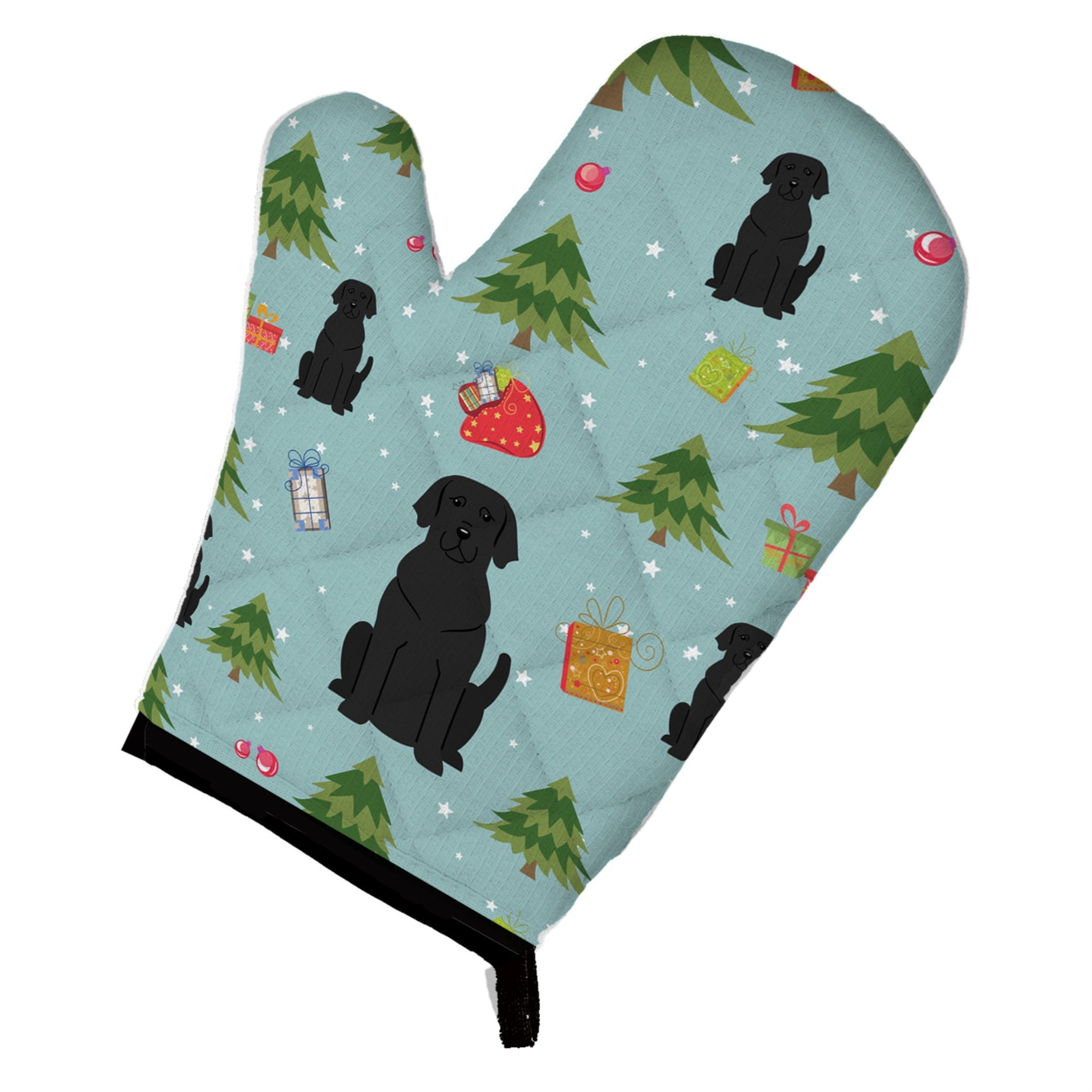 Caroline'S Treasures Bb4717Ovmt Christmas Black Labrador Oven Mitt, 12 By 8.5, Multicolor