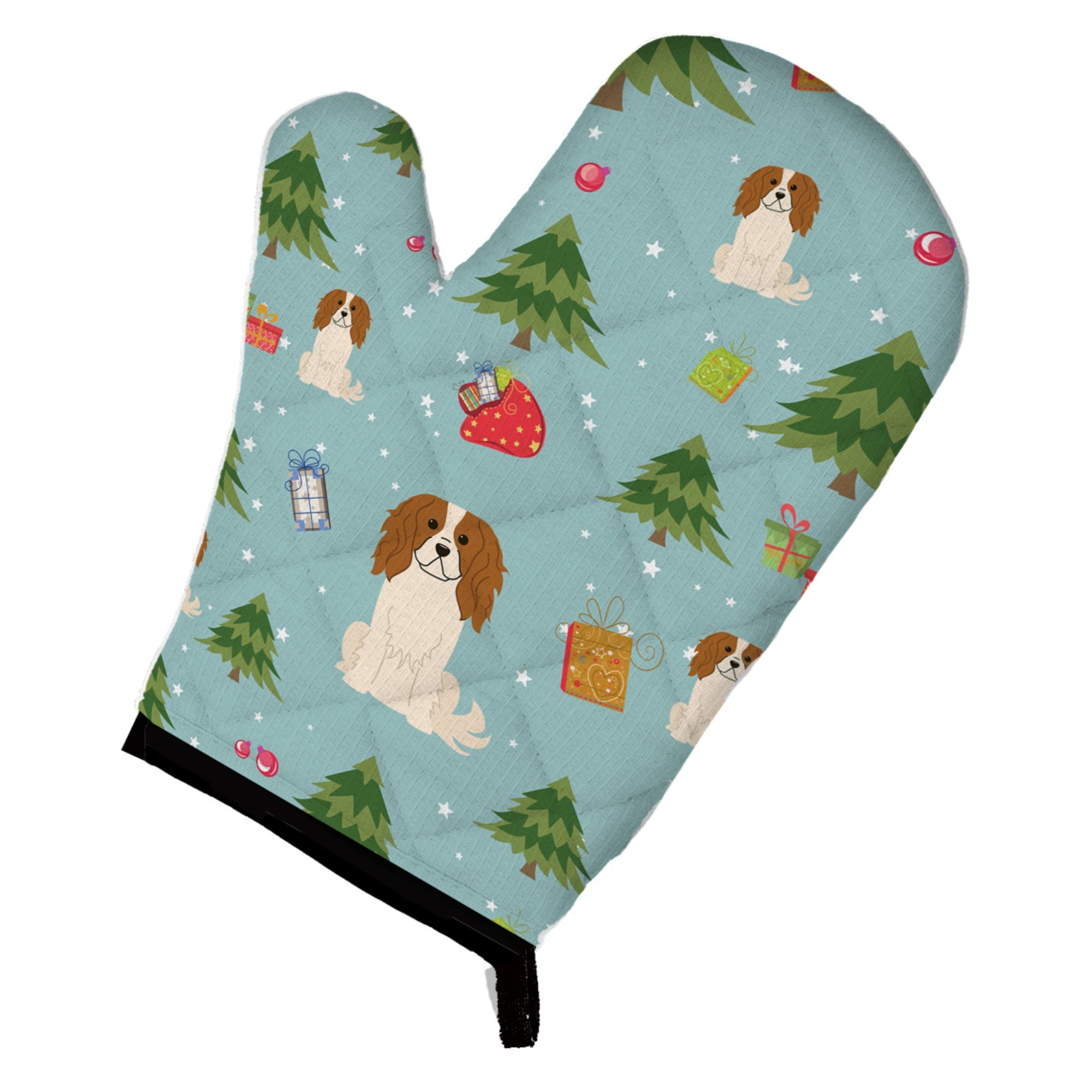 Caroline'S Treasures Bb4718Ovmt Christmas Cavalier Spaniel Oven Mitt, 12 By 8.5, Multicolor