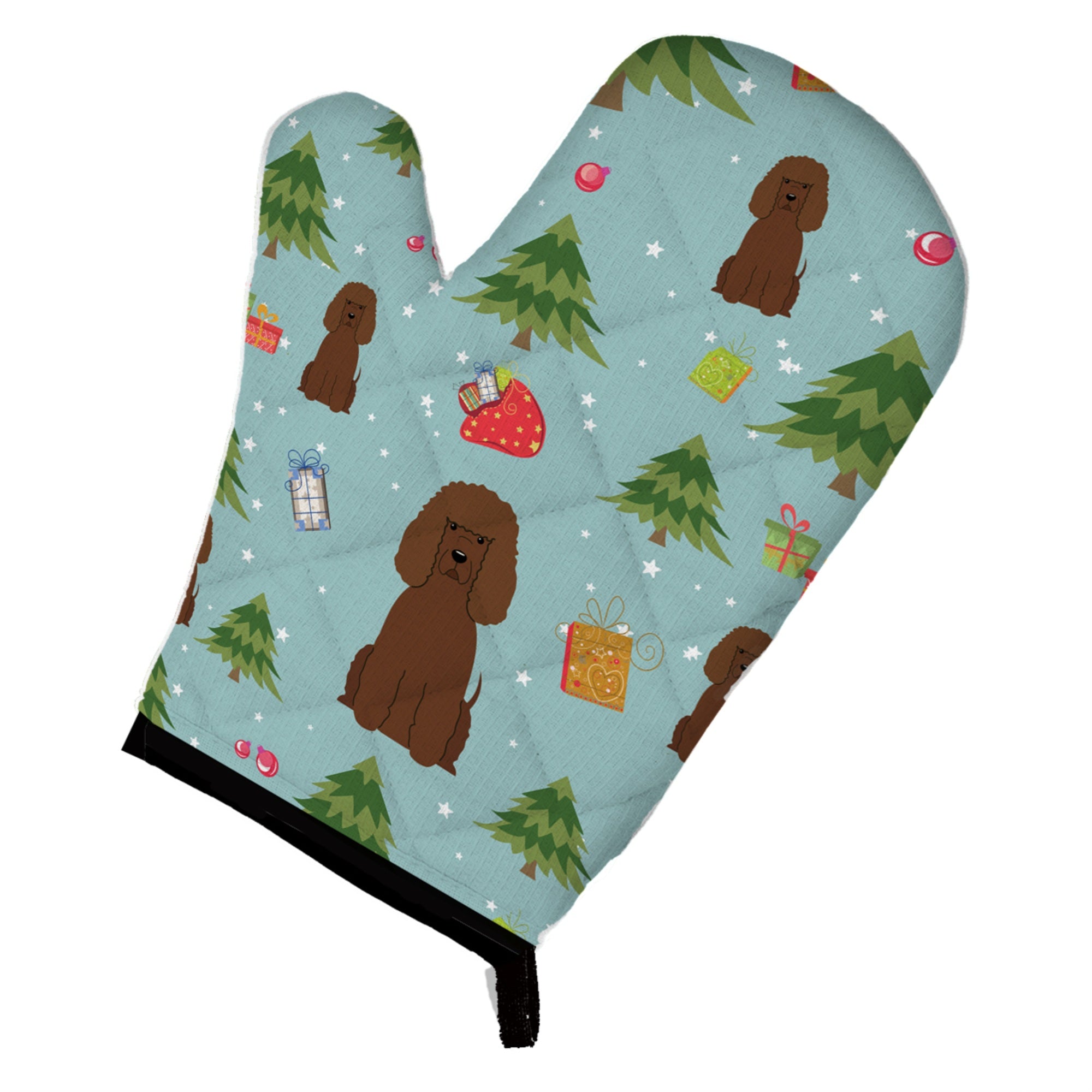 Caroline'S Treasures Bb4723Ovmt Christmas Irish Water Spaniel Oven Mitt, 12 By 8.5, Multicolor