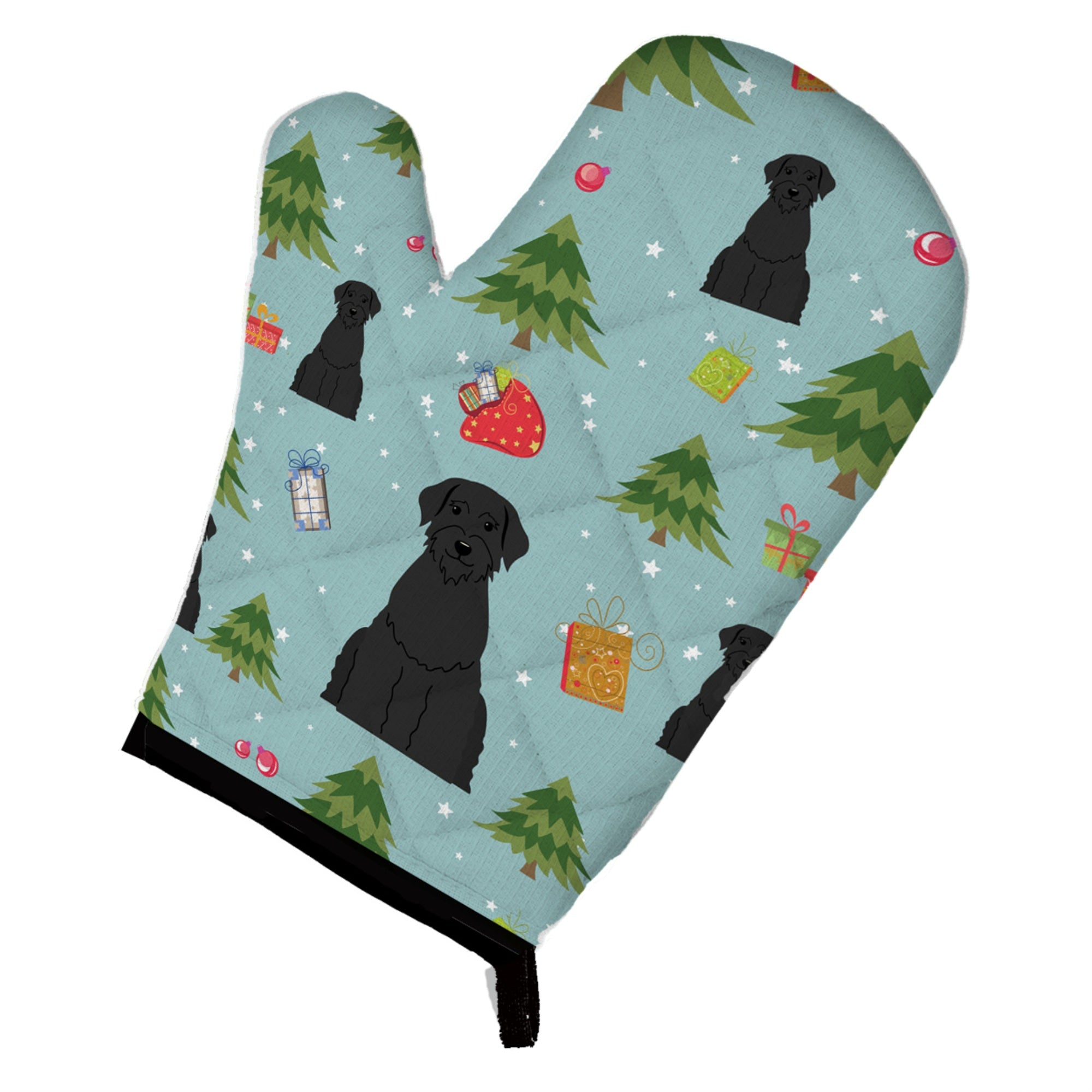 Caroline'S Treasures Bb4726Ovmt Christmas Giant Schnauzer Oven Mitt, 12 By 8.5, Multicolor