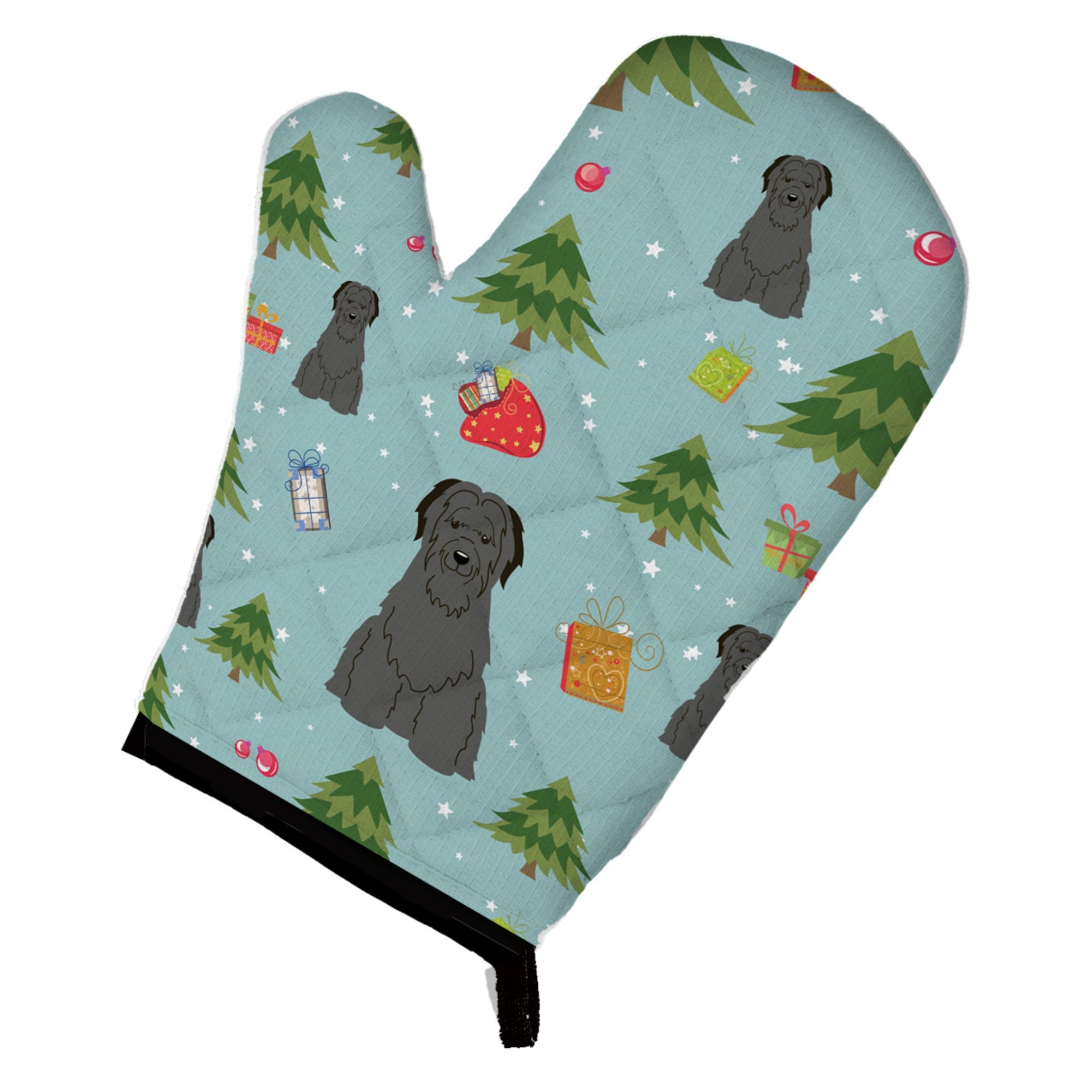 Caroline'S Treasures Bb4741Ovmt Christmas Briard Black Oven Mitt, 12 By 8.5, Multicolor