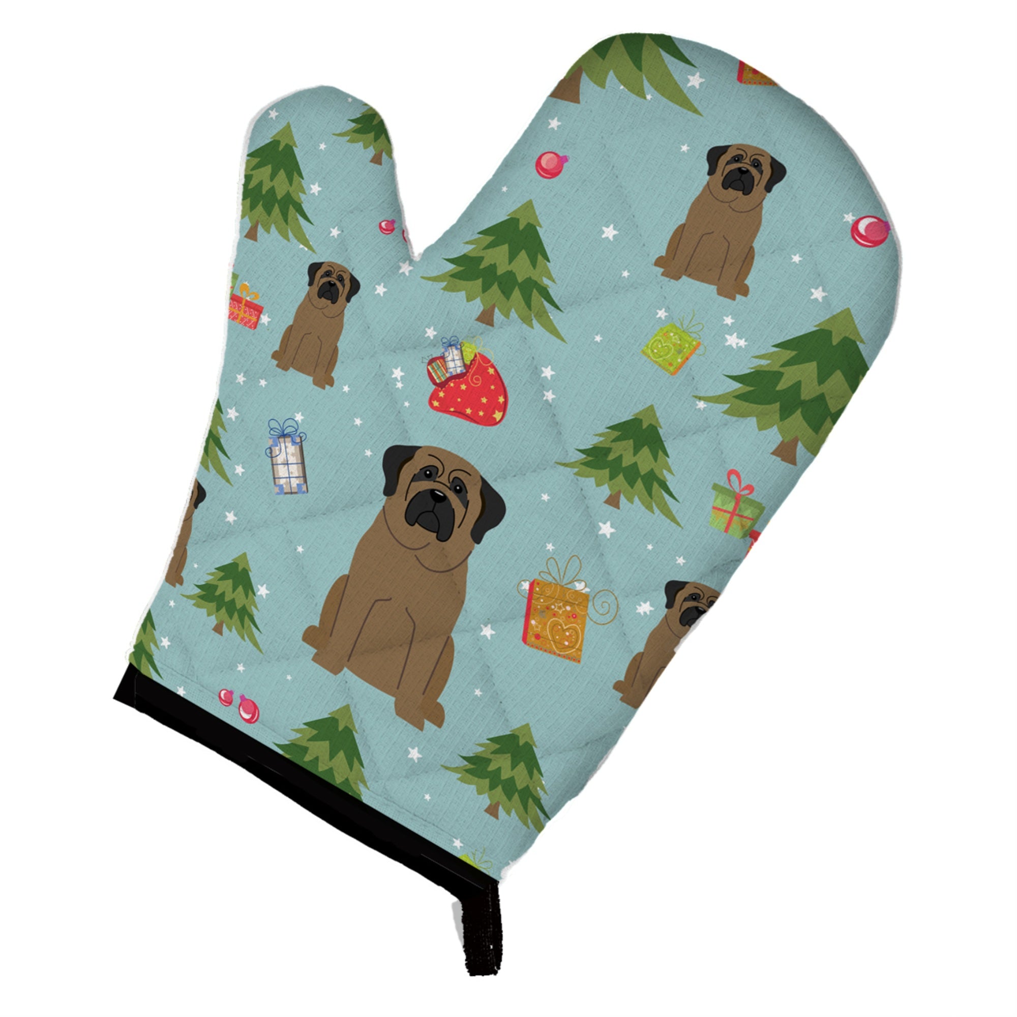 Caroline'S Treasures Bb4744Ovmt Christmas Bullmastiff Oven Mitt, 12 By 8.5, Multicolor