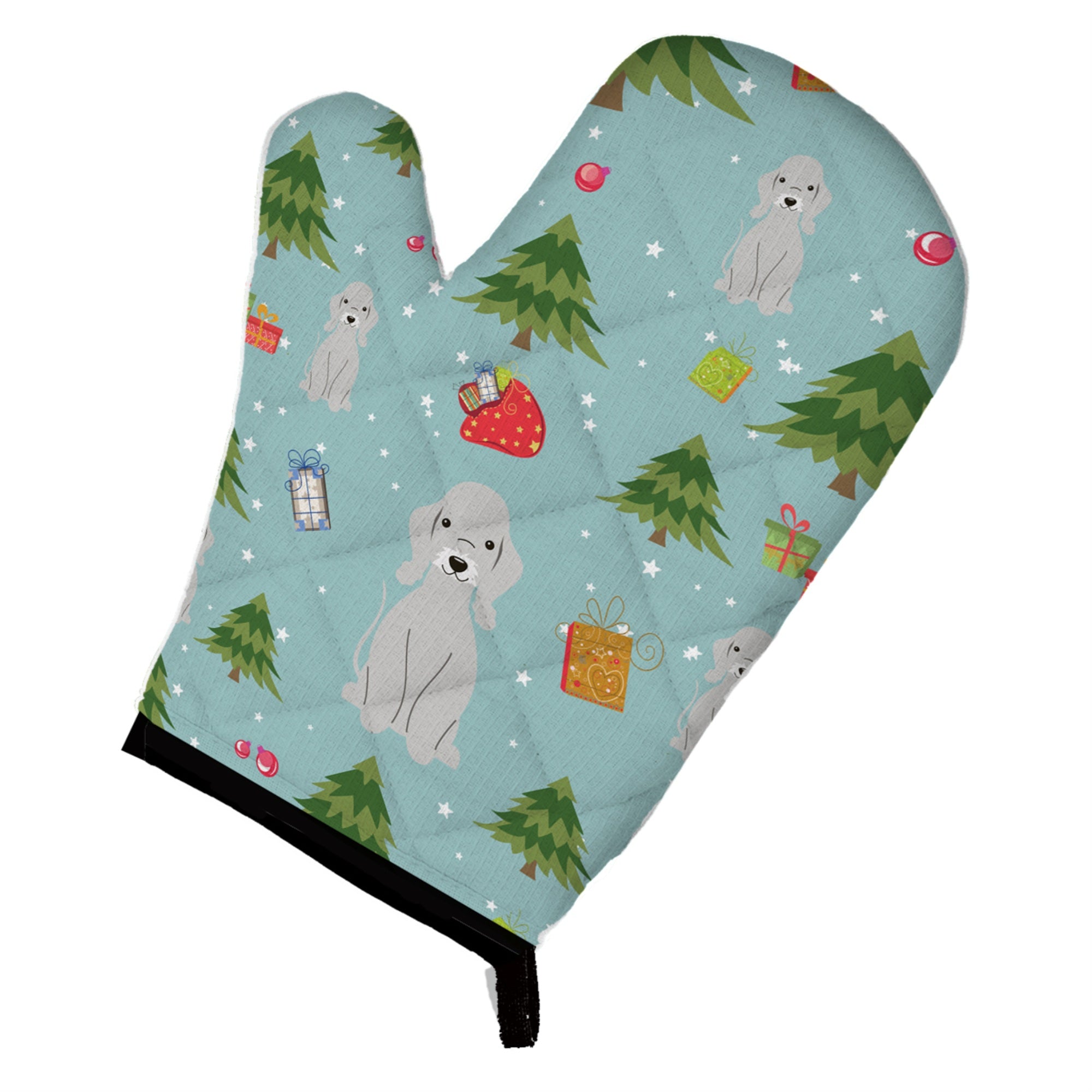 Caroline'S Treasures Bb4750Ovmt Christmas Bedlington Terrier Blue Oven Mitt, 12 By 8.5, Multicolor