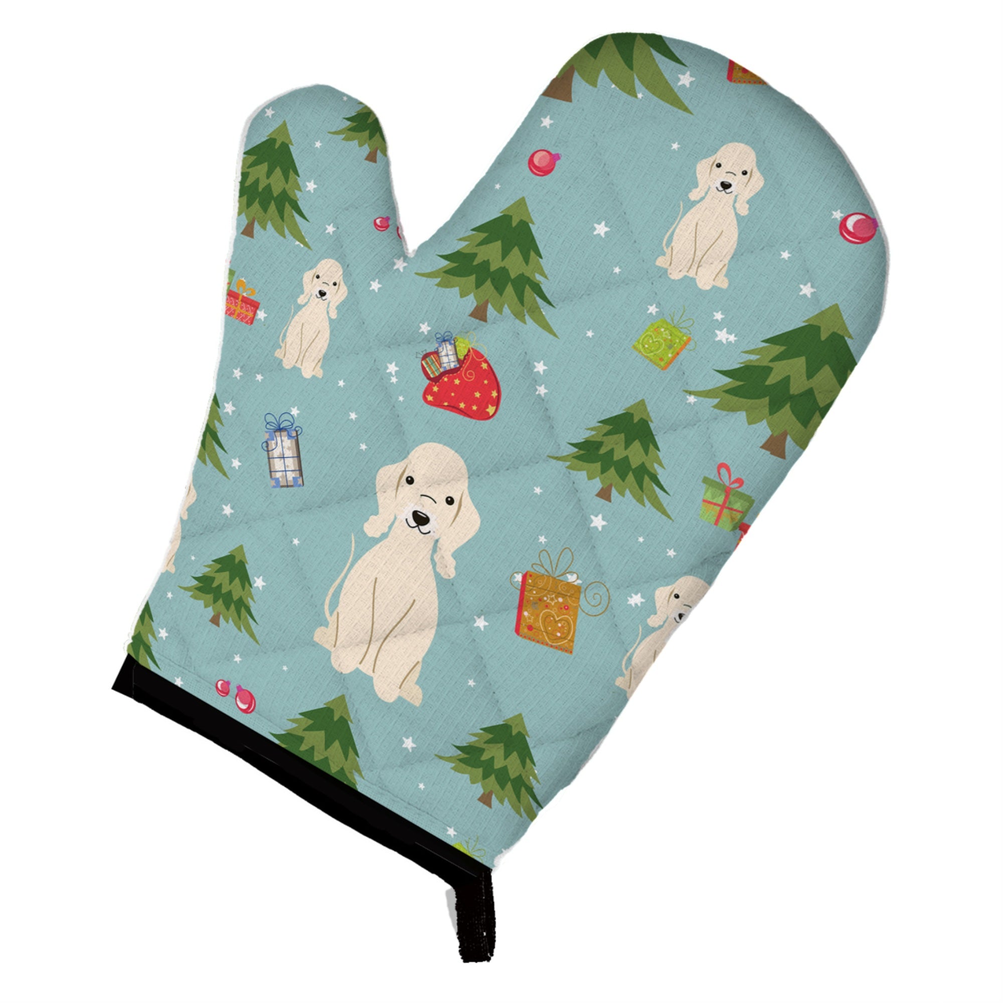 Caroline'S Treasures Bb4751Ovmt Christmas Bedlington Terrier Sandy Oven Mitt, 12 By 8.5, Multicolor