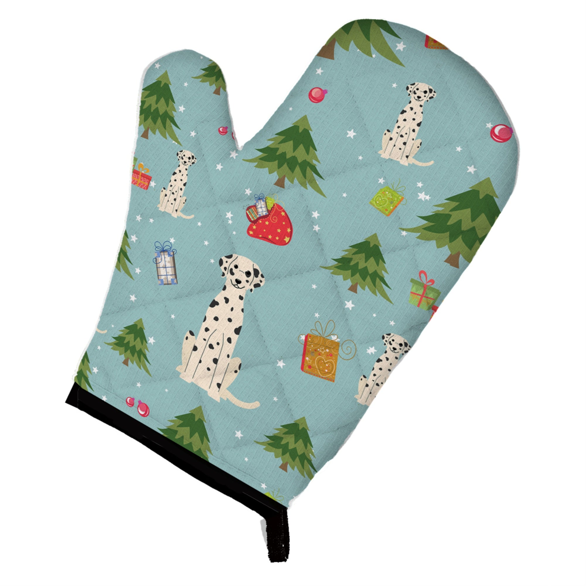 Caroline'S Treasures Bb4757Ovmt Christmas Dalmatian Oven Mitt, 12 By 8.5, Multicolor