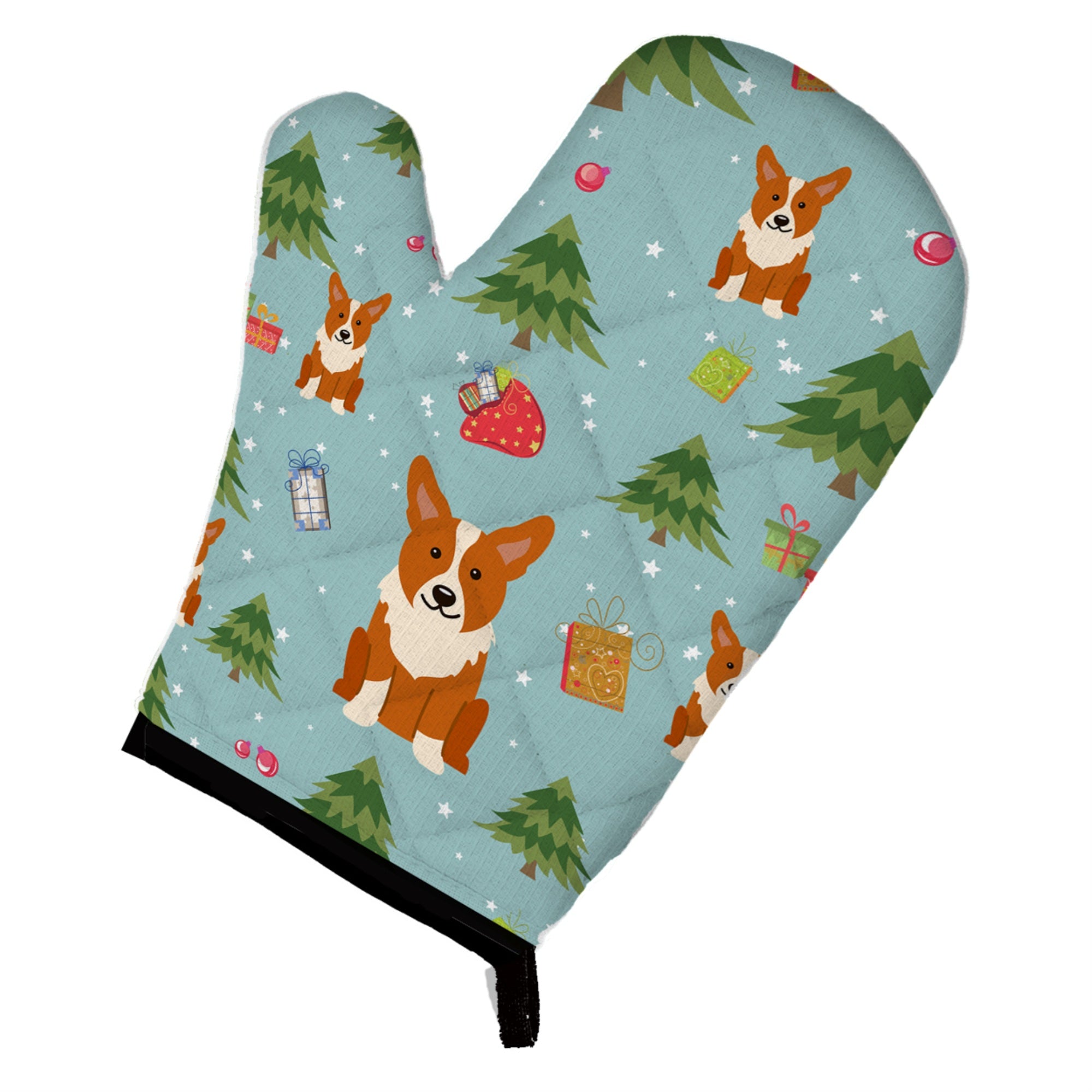 Caroline'S Treasures Bb4760Ovmt Christmas Corgi Oven Mitt, 12 By 8.5, Multicolor