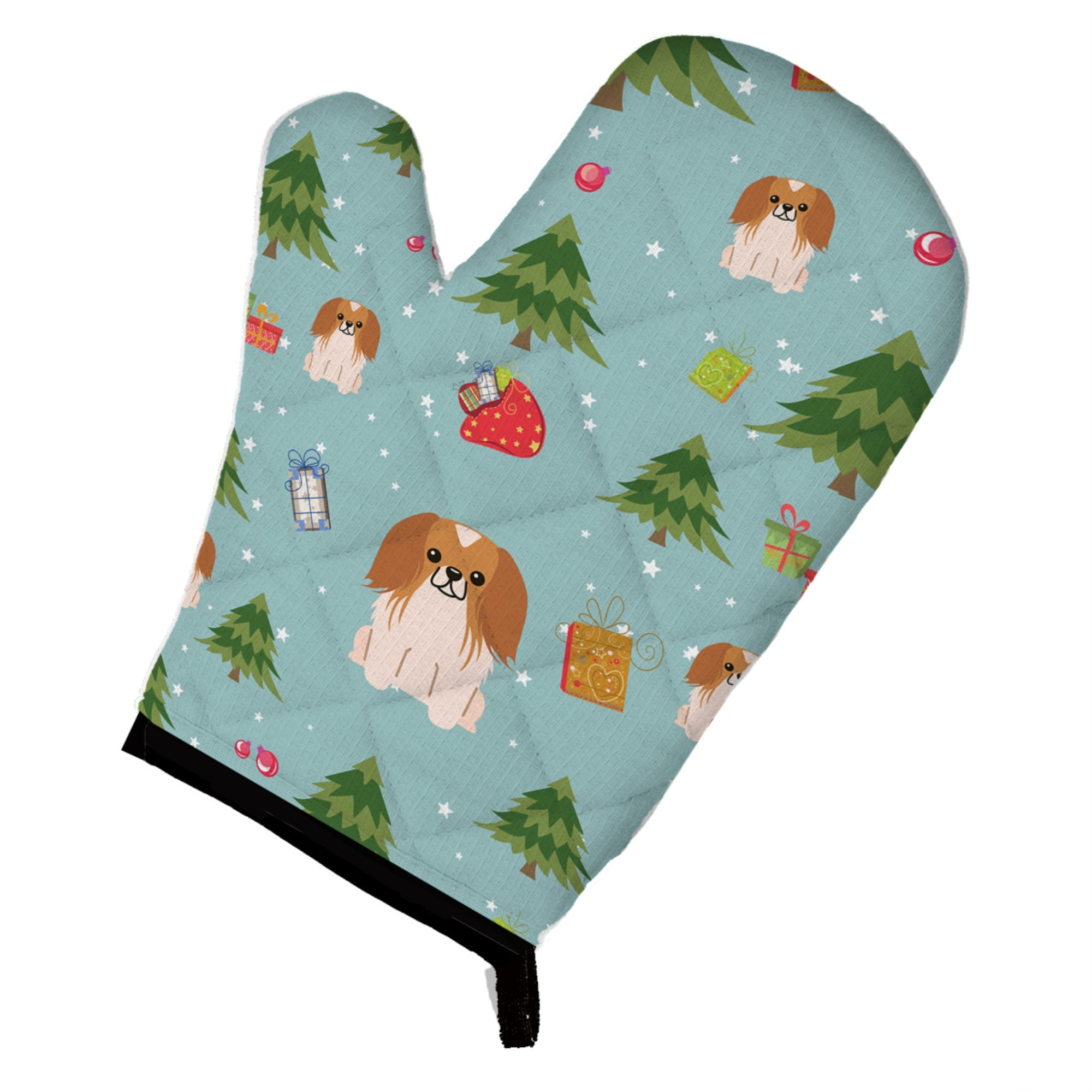Caroline'S Treasures Bb4763Ovmt Christmas Pekingnese Red White Oven Mitt, 12 By 8.5, Multicolor