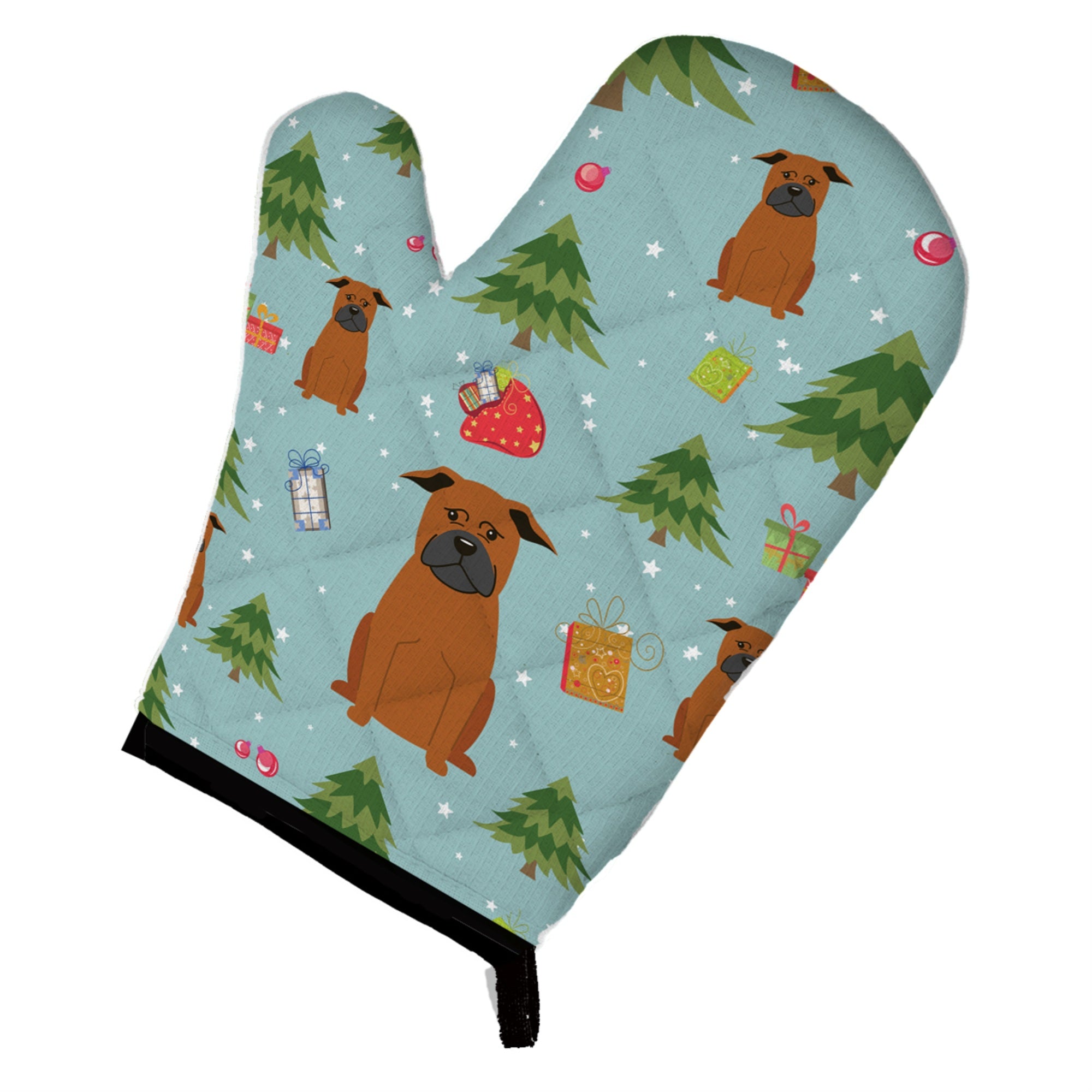 Caroline'S Treasures Bb4771Ovmt Christmas Chinese Chongqing Dog Oven Mitt, 12 By 8.5, Multicolor