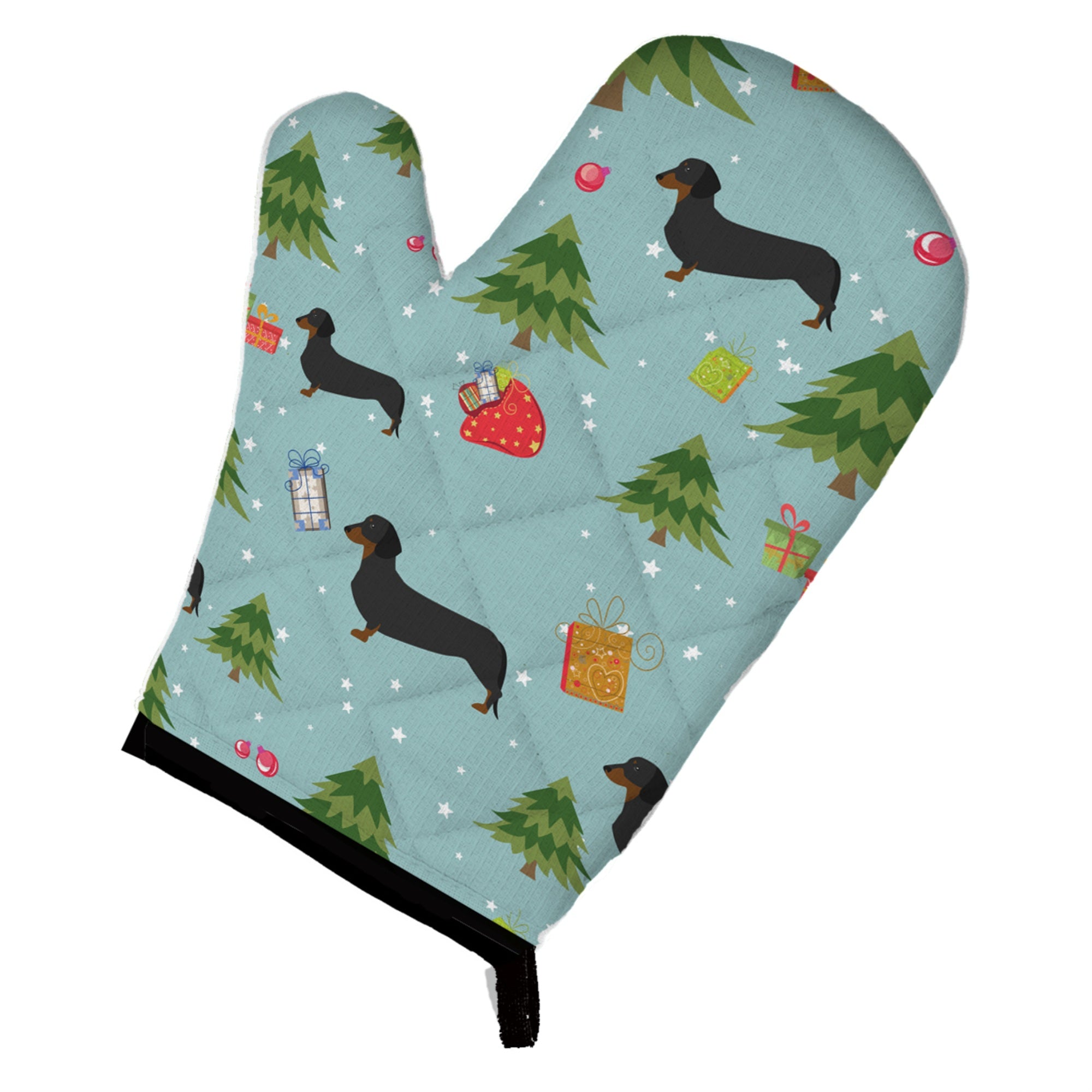 Caroline'S Treasures Bb4806Ovmt Christmas Dachshund Oven Mitt, 12 By 8.5, Multicolor