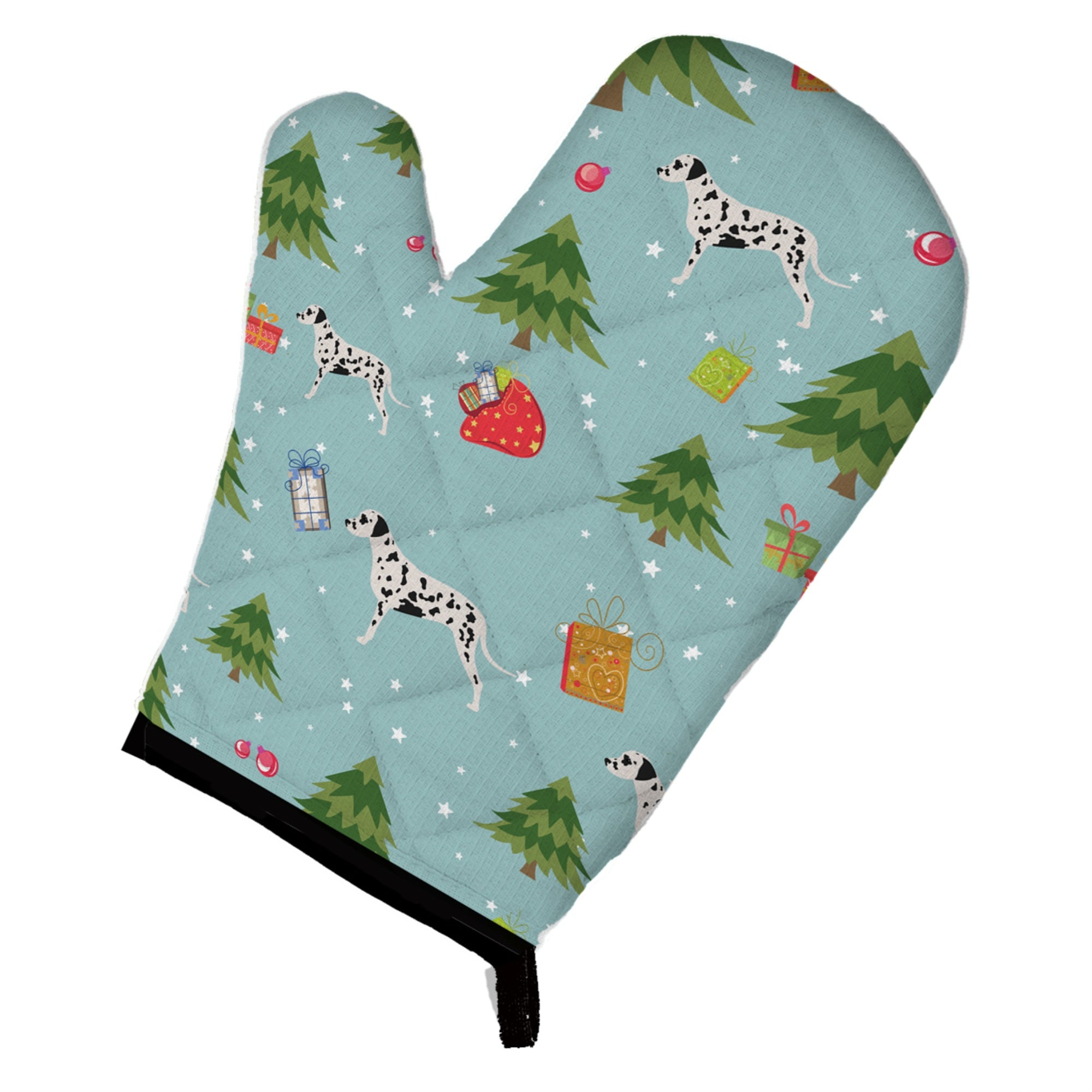 Caroline'S Treasures Bb4807Ovmt Christmas Dalmatian Oven Mitt, 12 By 8.5, Multicolor