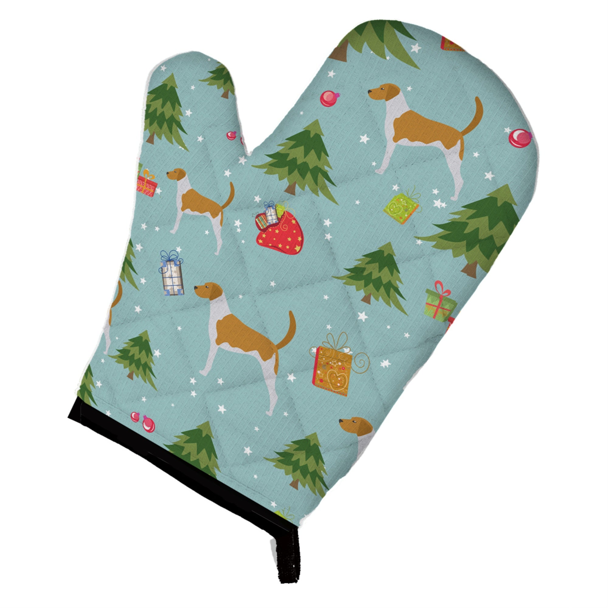Caroline'S Treasures Bb4822Ovmt Christmas American Foxhound Oven Mitt, 12 By 8.5, Multicolor
