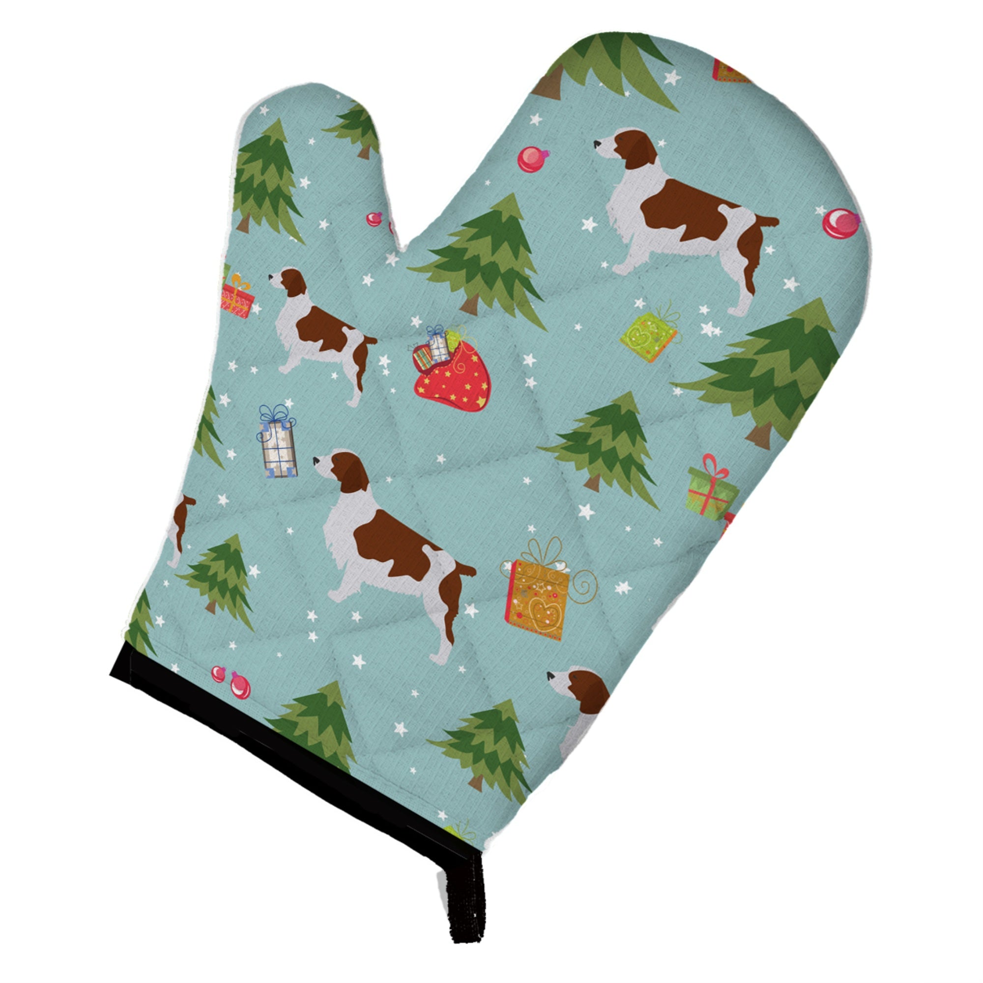Caroline'S Treasures Bb4824Ovmt Christmas Welsh Springer Spaniel Oven Mitt, 12 By 8.5, Multicolor