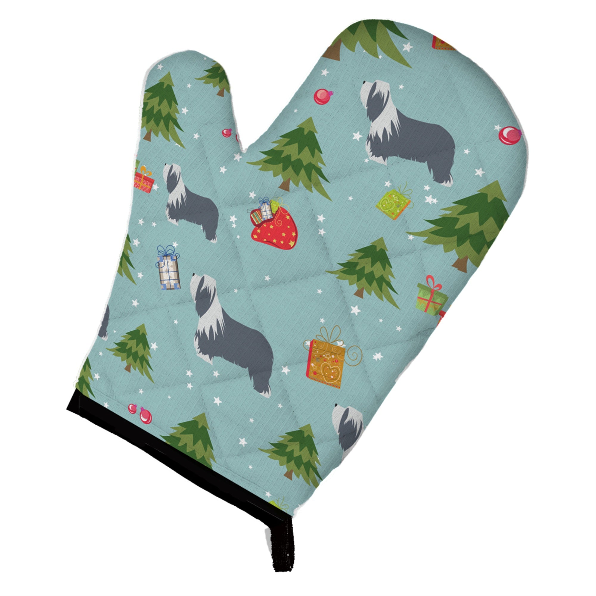 Caroline'S Treasures Bb4841Ovmt Christmas Bearded Collie Oven Mitt, 12 By 8.5, Multicolor