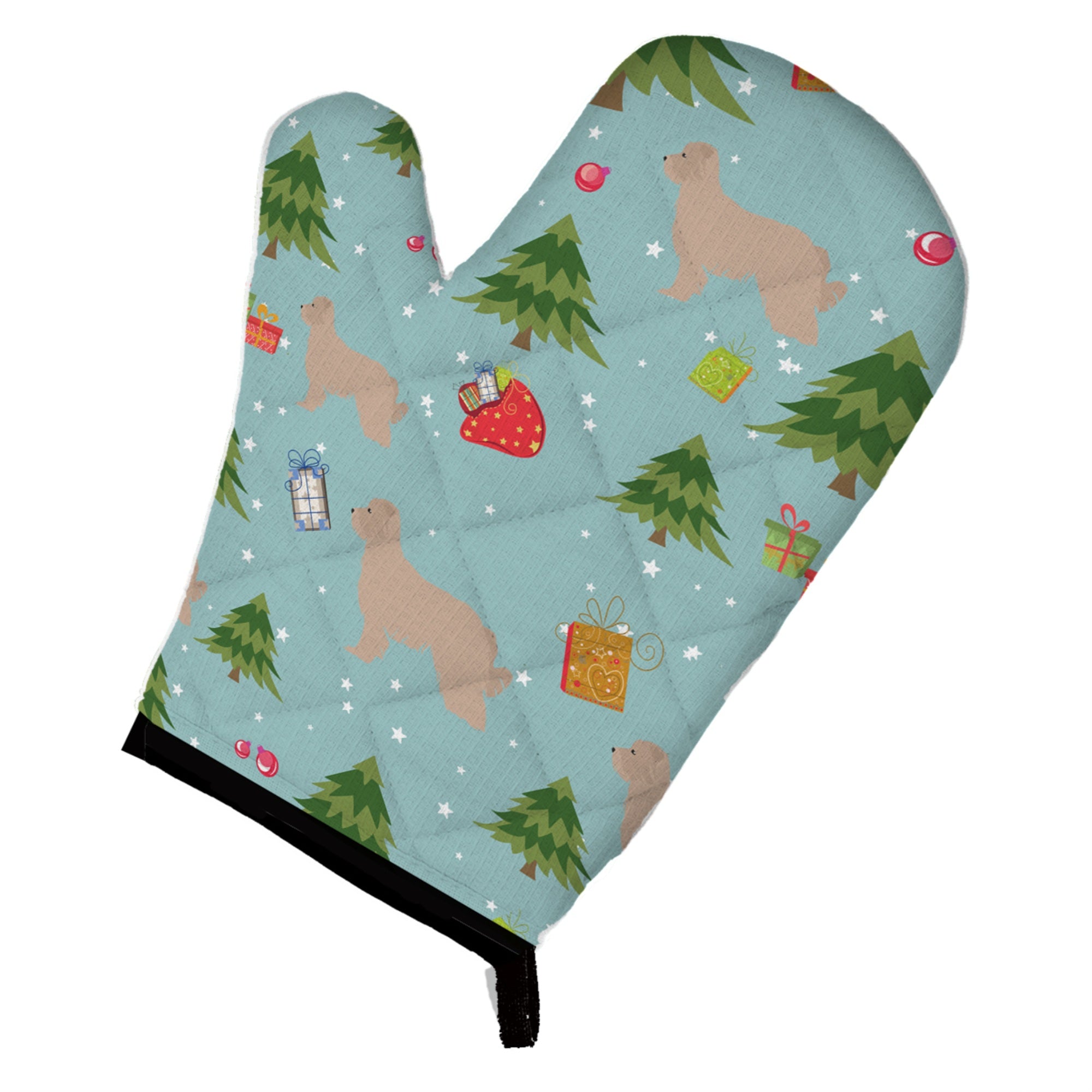 Caroline'S Treasures Bb4842Ovmt Christmas Pyrenean Shepherd Oven Mitt, 12 By 8.5, Multicolor