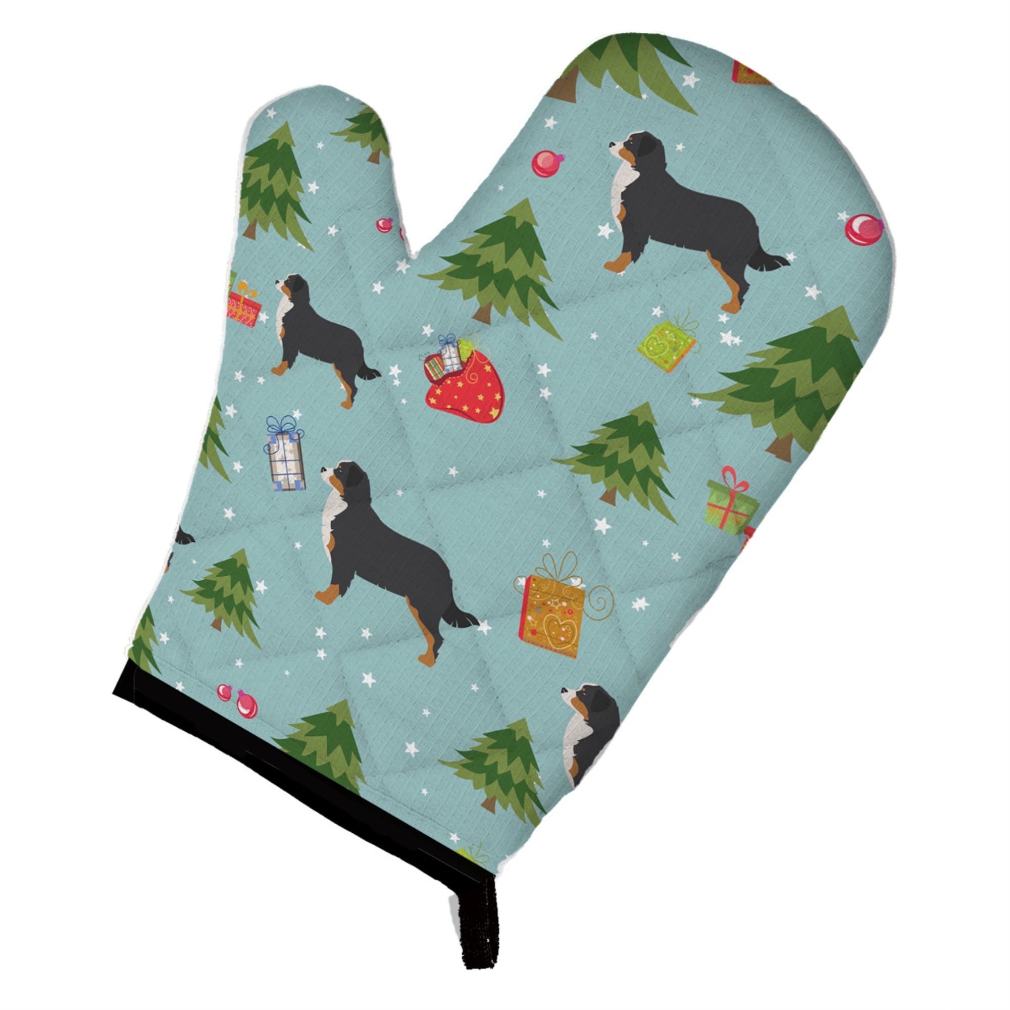 Caroline'S Treasures Bb4843Ovmt Christmas Bernese Mountain Dog Oven Mitt, 12 By 8.5, Multicolor