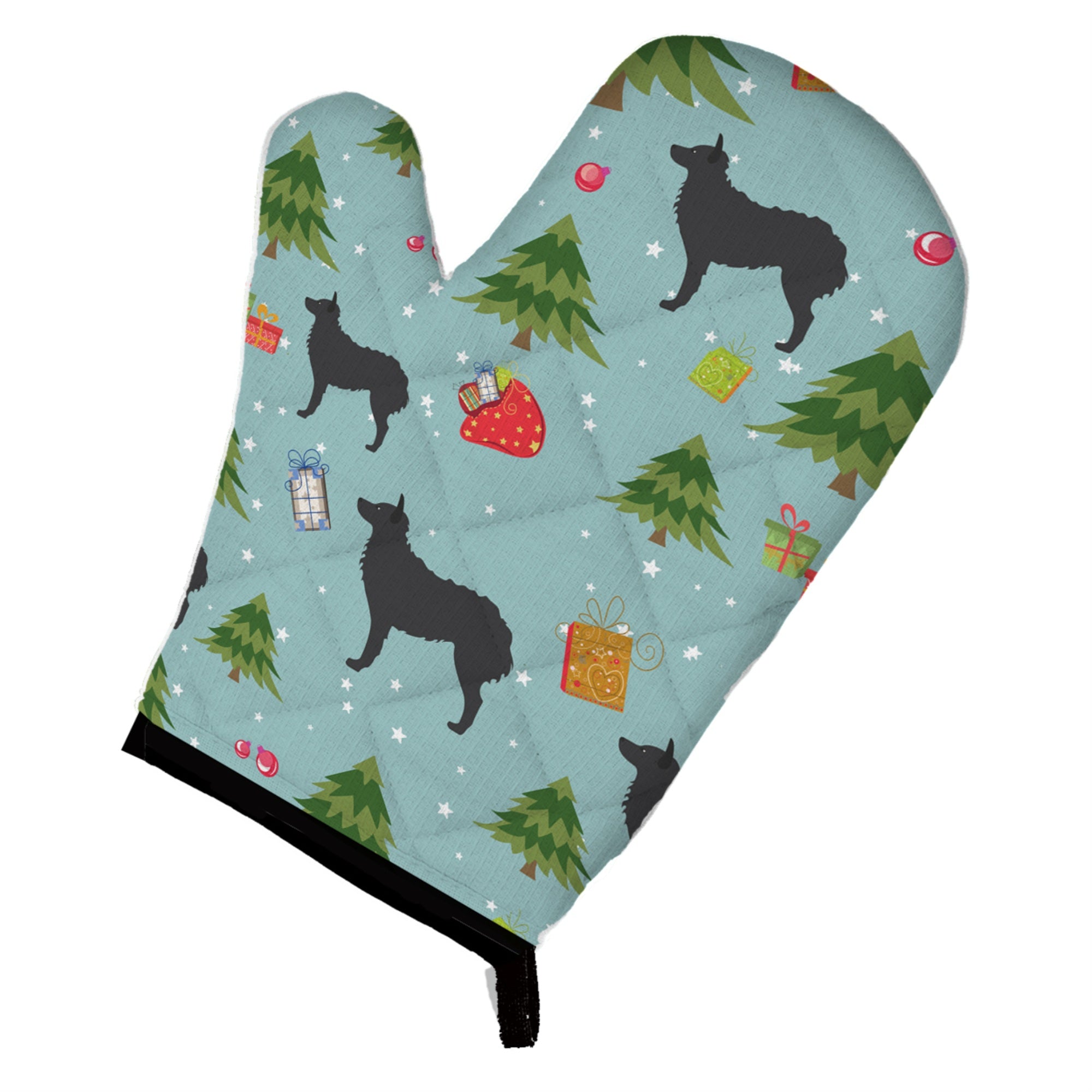 Caroline'S Treasures Bb4845Ovmt Christmas Croatian Sheepdog Oven Mitt, 12 By 8.5, Multicolor