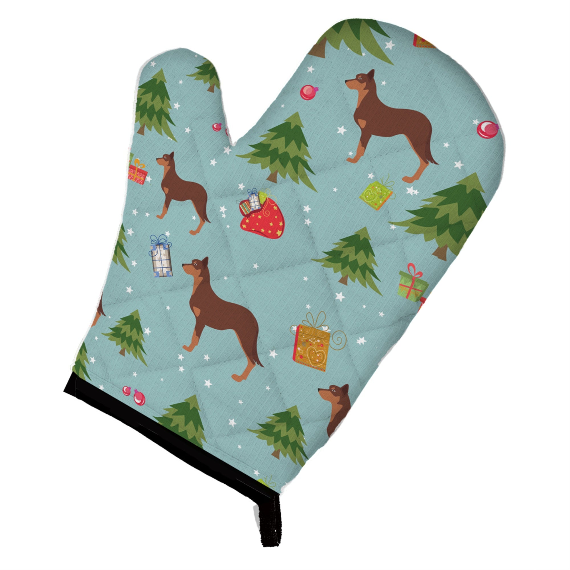 Caroline'S Treasures Bb4853Ovmt Christmas Australian Kelpie Dog Oven Mitt, 12 By 8.5, Multicolor