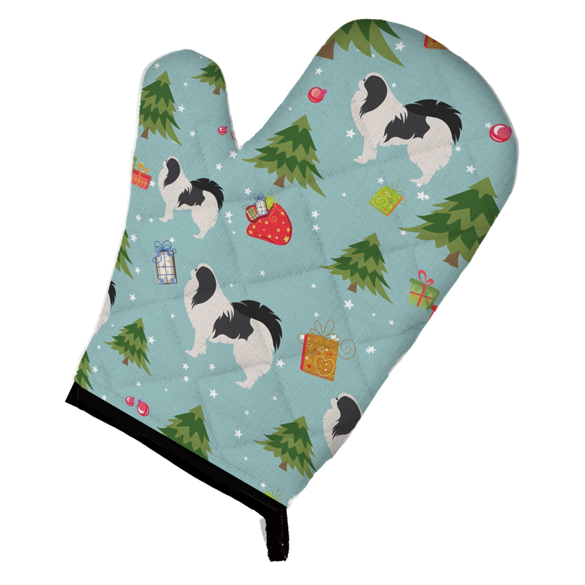 Caroline'S Treasures Bb4861Ovmt Christmas Japanese Chin Oven Mitt, 12 By 8.5, Multicolor