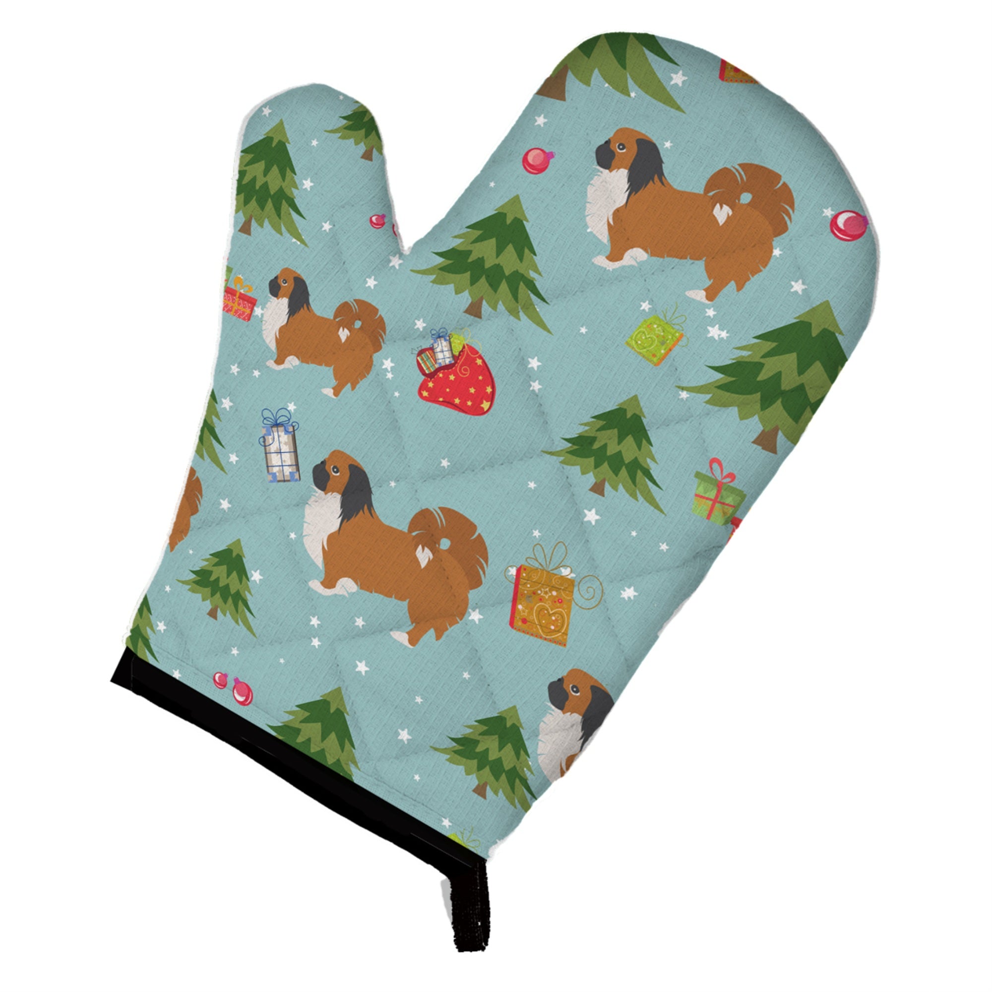 Caroline'S Treasures Bb4862Ovmt Christmas Pekingese Oven Mitt, 12 By 8.5, Multicolor