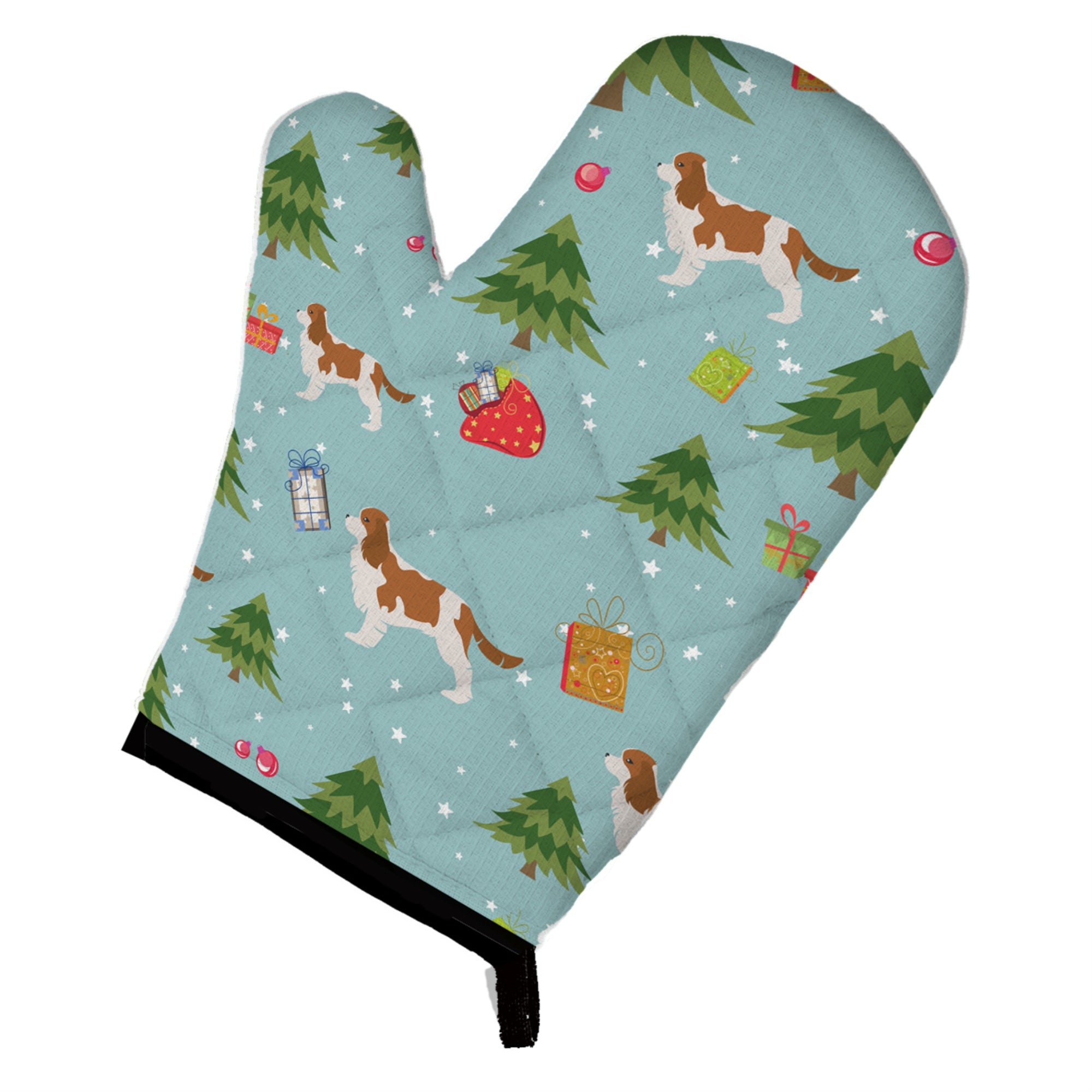 Caroline'S Treasures Bb4873Ovmt Christmas Cavalier King Charles Spaniel Oven Mitt, 12 By 8.5, Multicolor