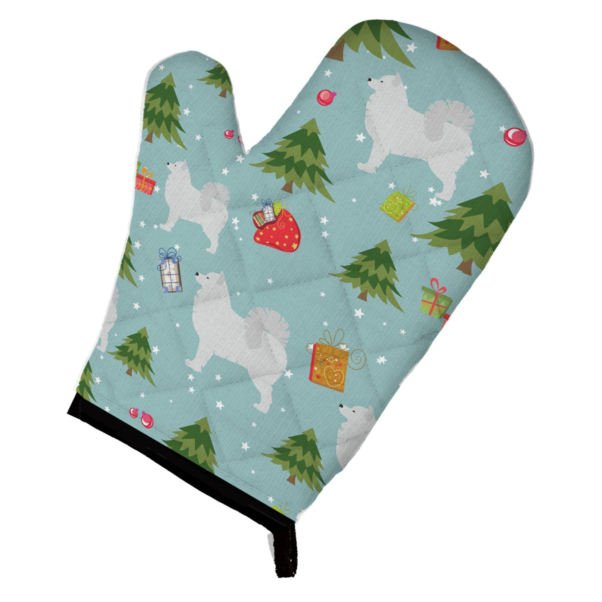 Caroline'S Treasures Bb4883Ovmt Christmas Samoyed Oven Mitt, 12 By 8.5, Multicolor