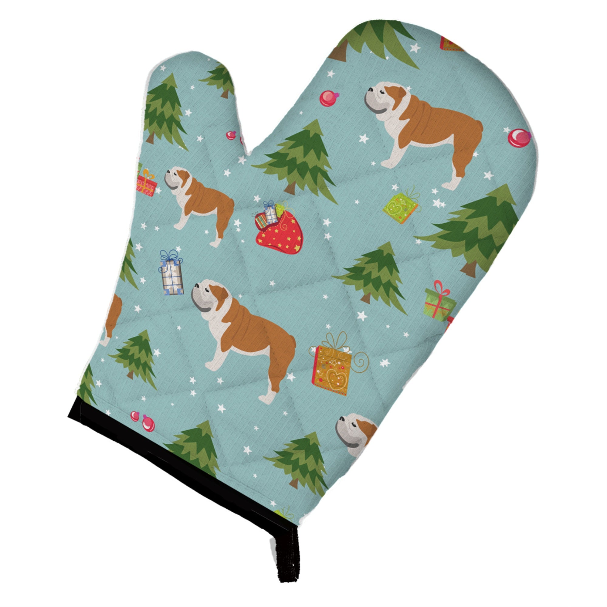 Caroline'S Treasures Bb4886Ovmt Christmas English Bulldog Oven Mitt, 12 By 8.5, Multicolor