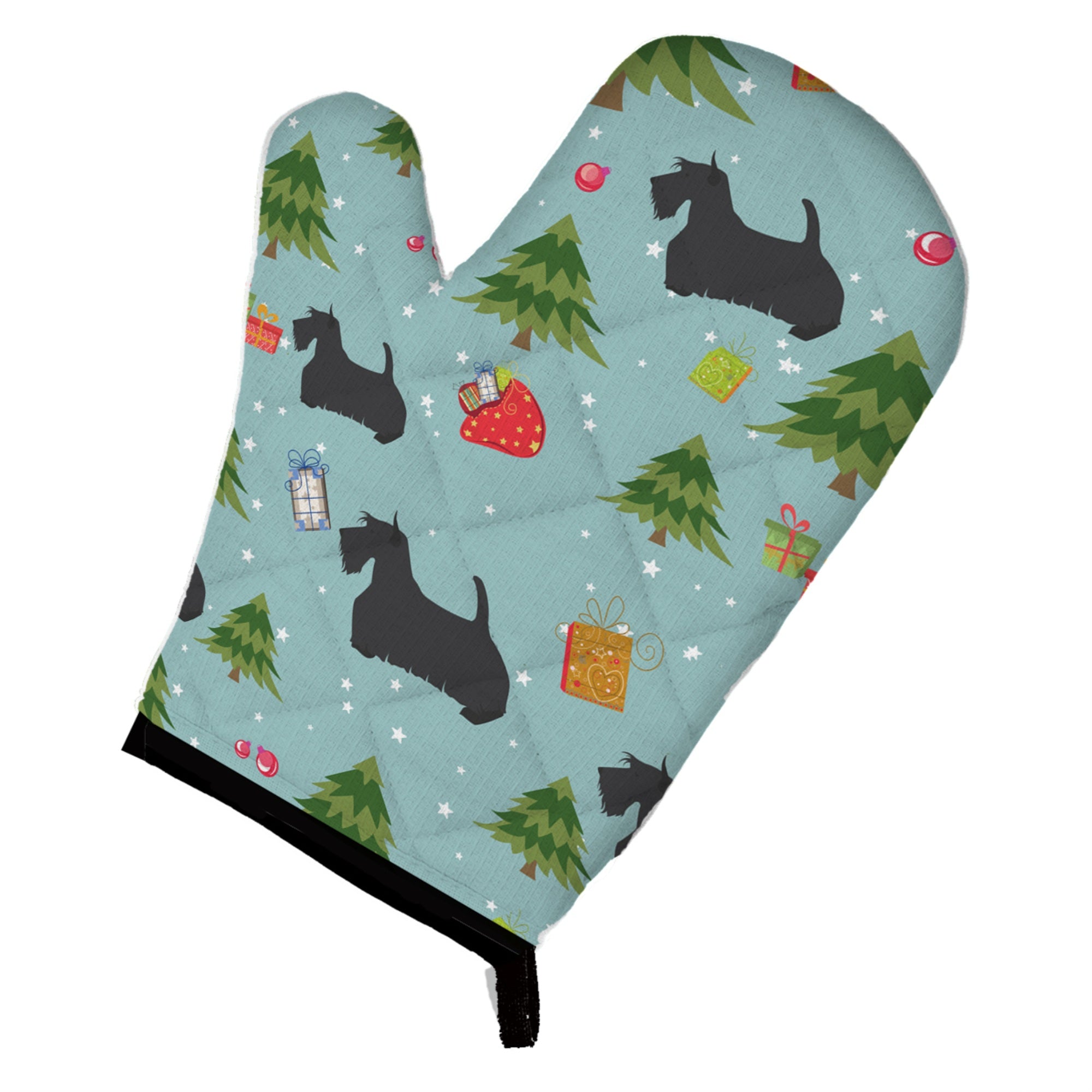Caroline'S Treasures Bb4893Ovmt Christmas Scottish Terrier Oven Mitt, 12 By 8.5, Multicolor