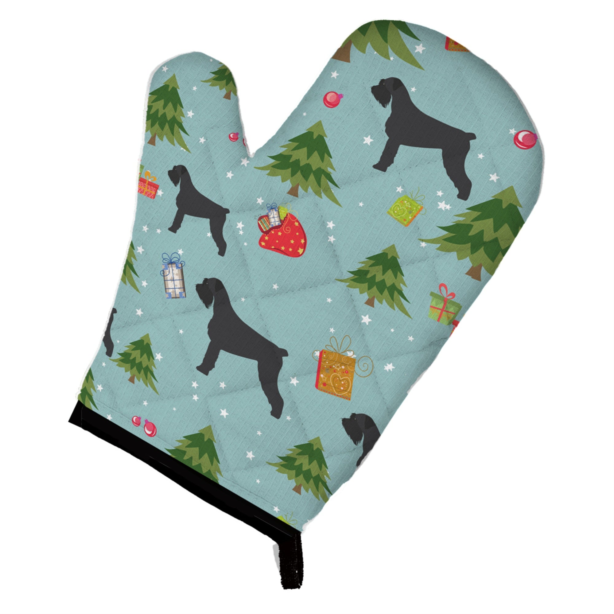 Caroline'S Treasures Bb4897Ovmt Christmas Giant Schnauzer Oven Mitt, 12 By 8.5, Multicolor