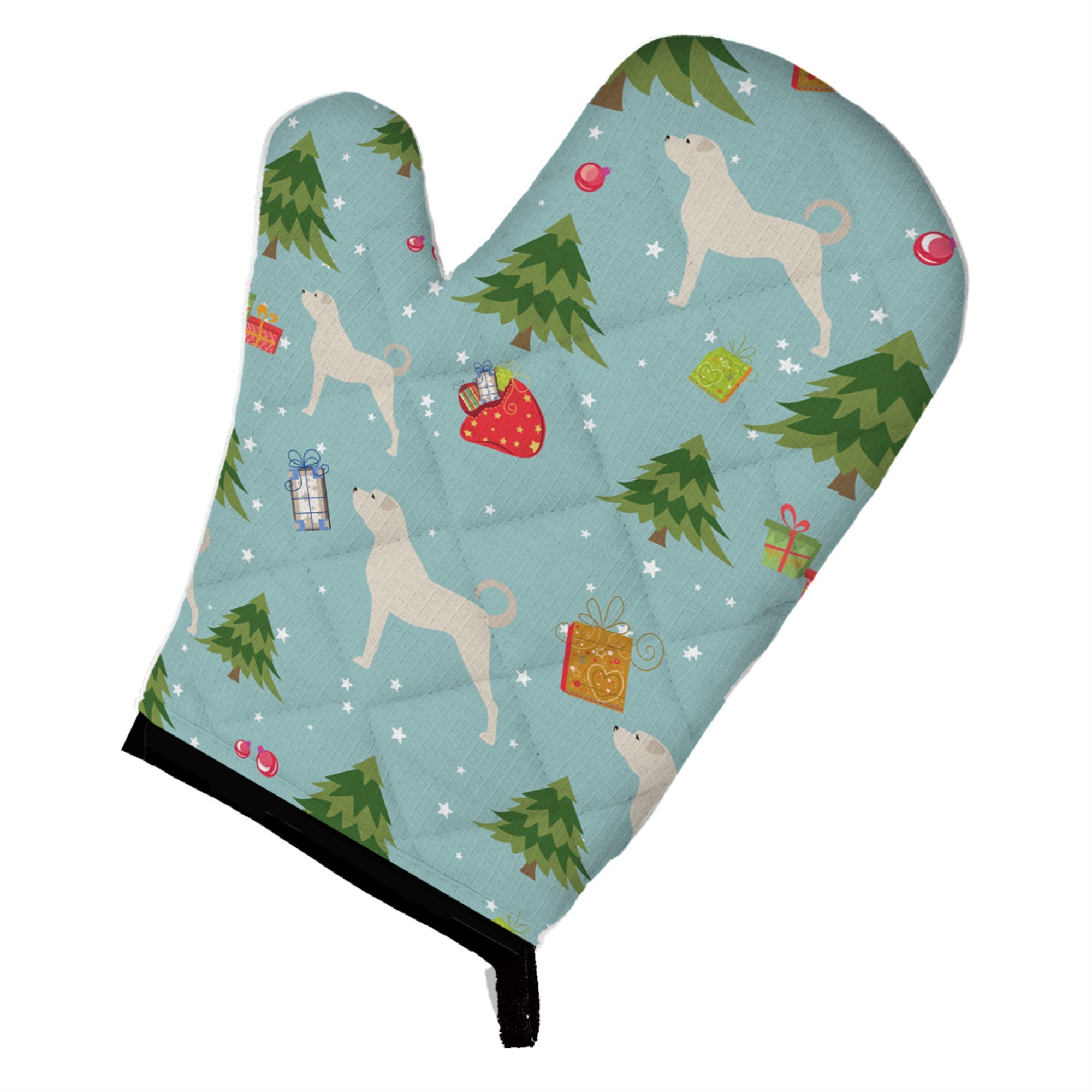 Caroline'S Treasures Bb4901Ovmt Christmas Anatolian Shepherd Oven Mitt, 12 By 8.5, Multicolor