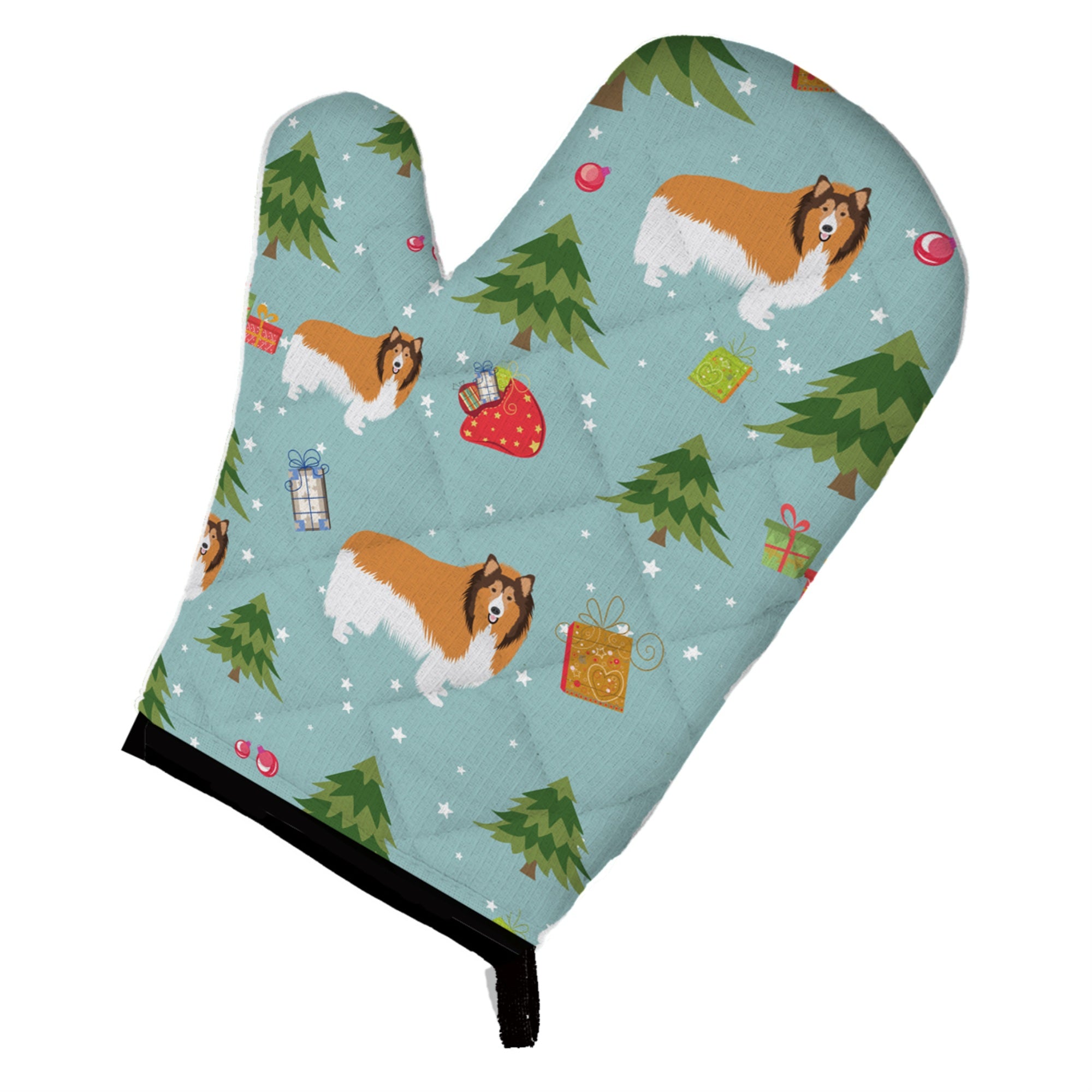 Caroline'S Treasures Bb4939Ovmt Christmas Rough Collie Oven Mitt, 12 By 8.5, Multicolor