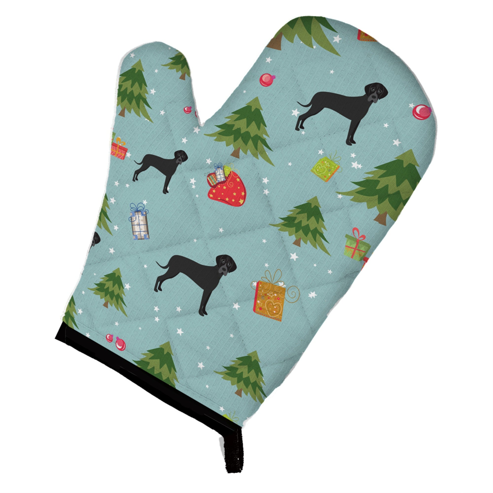 Caroline'S Treasures Bb4947Ovmt Christmas Black Natural Great Dane Oven Mitt, 12 By 8.5, Multicolor