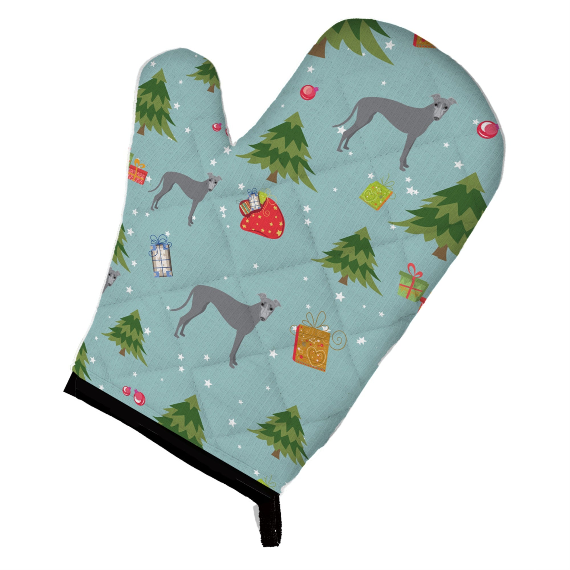 Caroline'S Treasures Bb4959Ovmt Christmas Greyhound Oven Mitt, 12 By 8.5, Multicolor