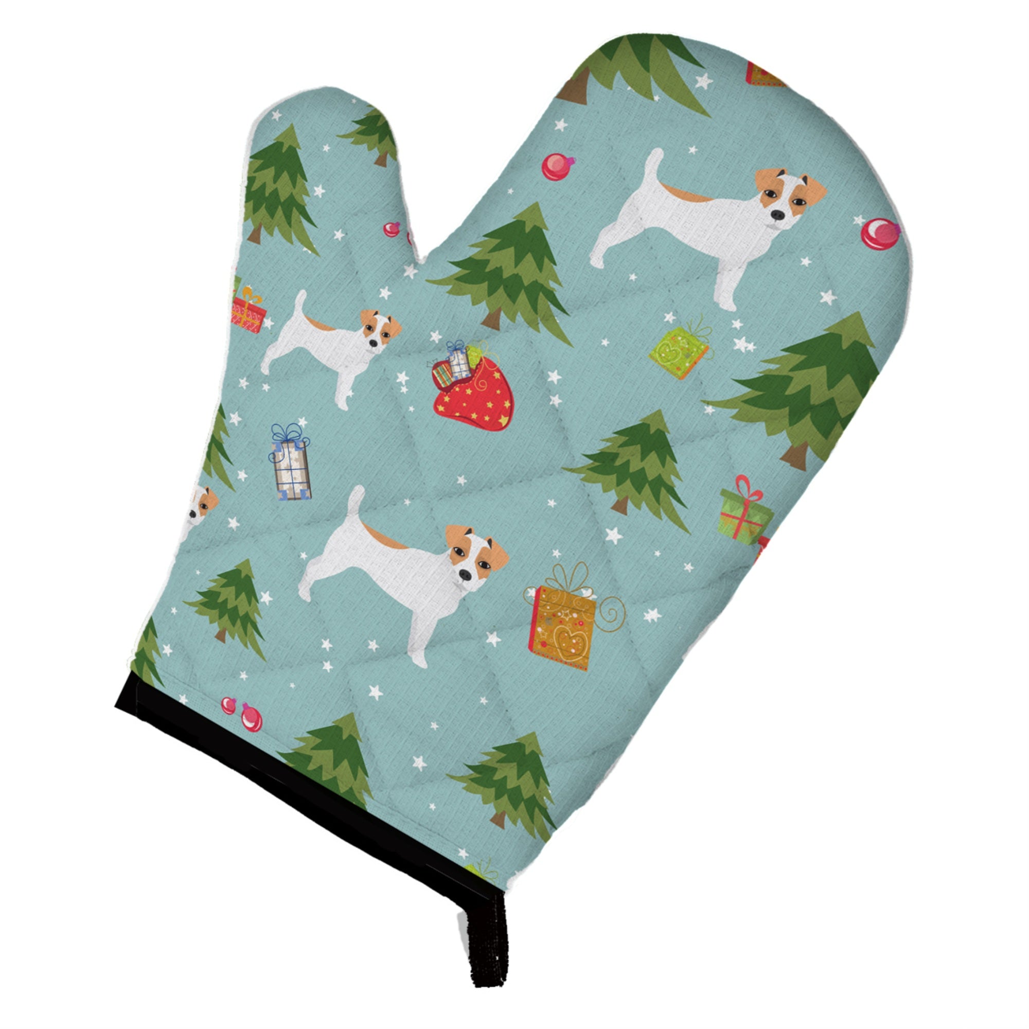 Caroline'S Treasures Bb4962Ovmt Christmas Jack Russell Terrier Oven Mitt, 12 By 8.5, Multicolor