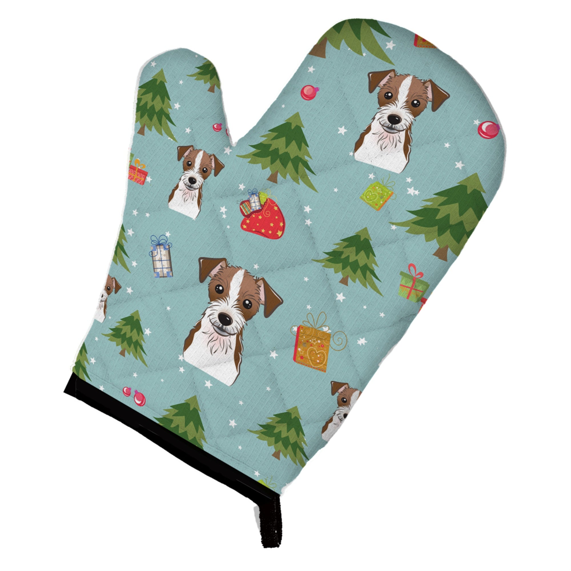 Caroline'S Treasures Bb4991Ovmt Christmas Jack Russell Terrier Oven Mitt, 12 By 8.5, Multicolor