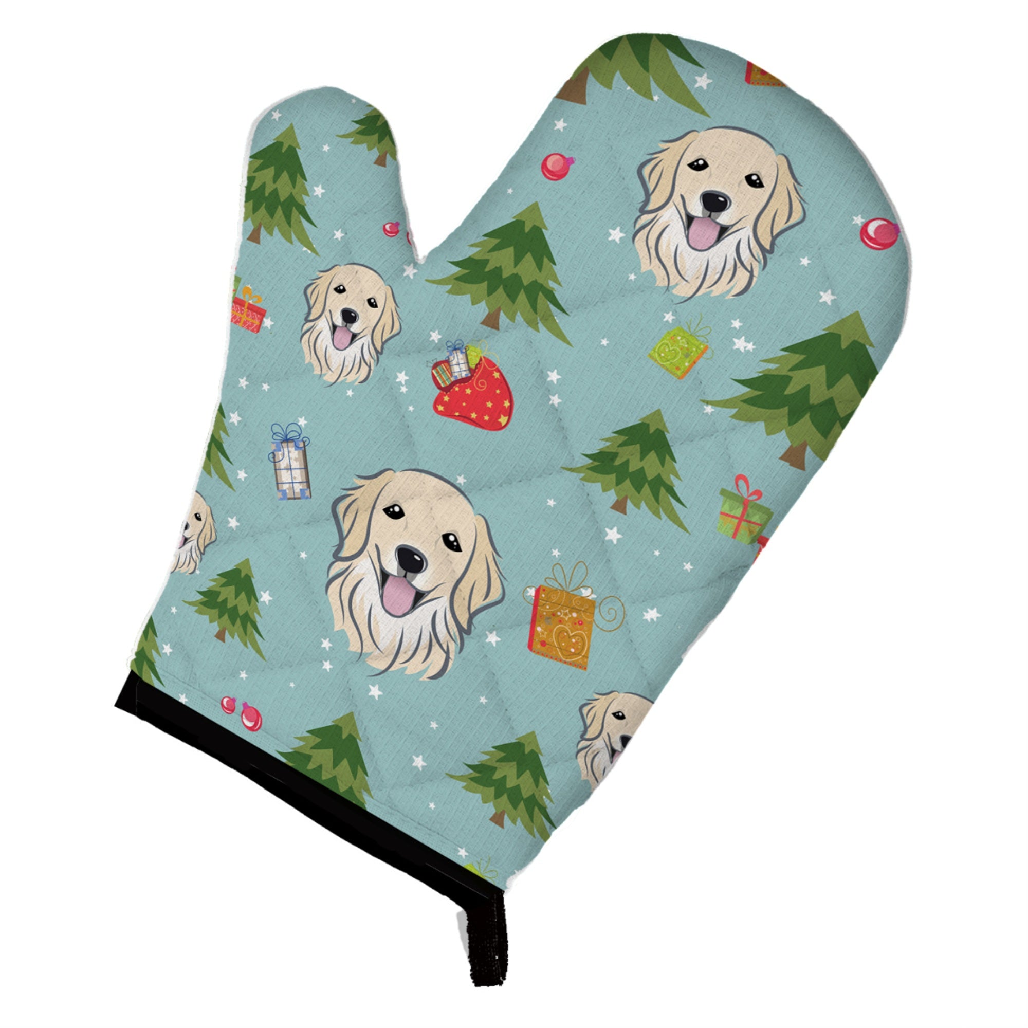 Caroline'S Treasures Bb4994Ovmt Christmas Golden Retriever Oven Mitt, 12 By 8.5, Multicolor