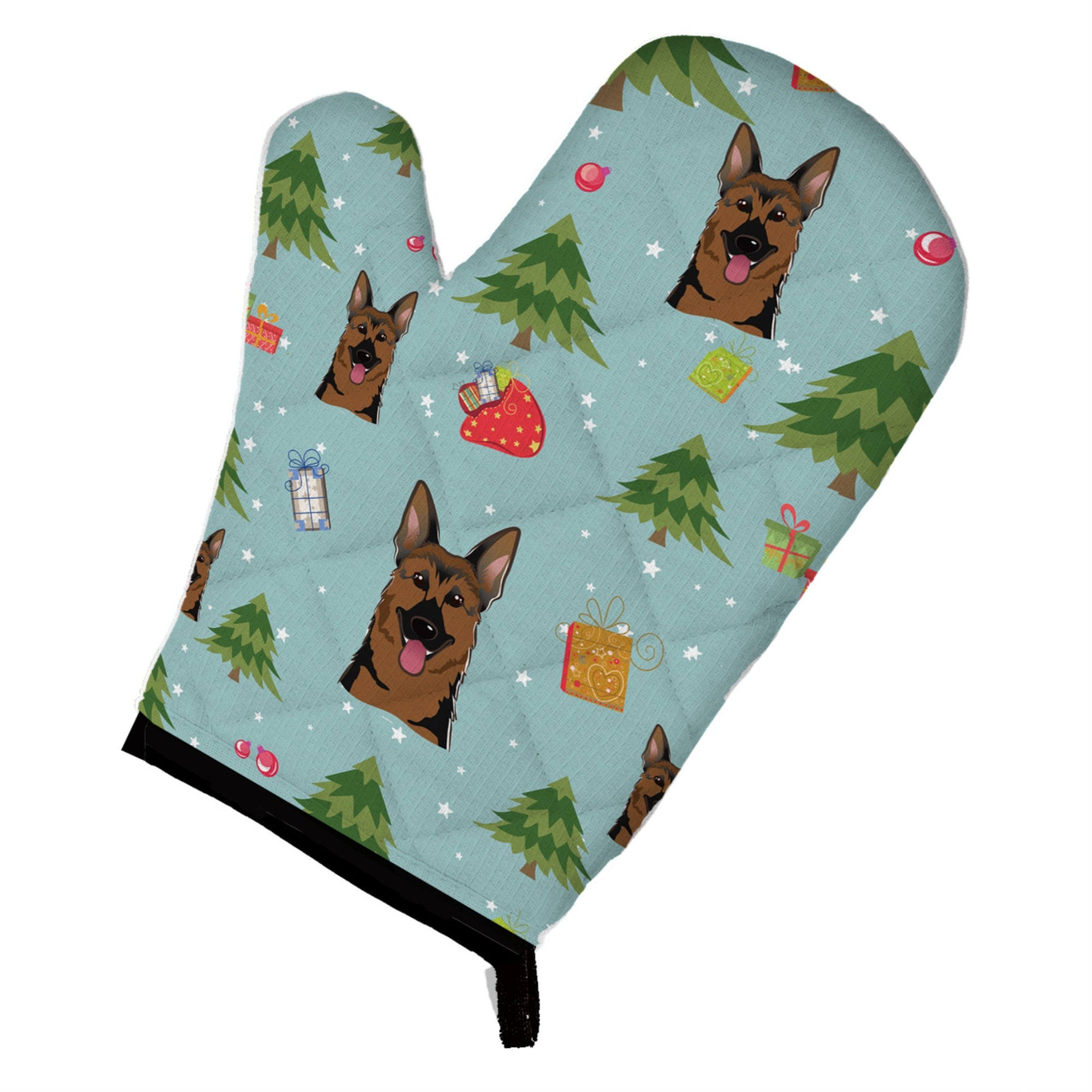 Caroline'S Treasures Bb5000Ovmt Christmas German Shepherd Oven Mitt, 12 By 8.5, Multicolor