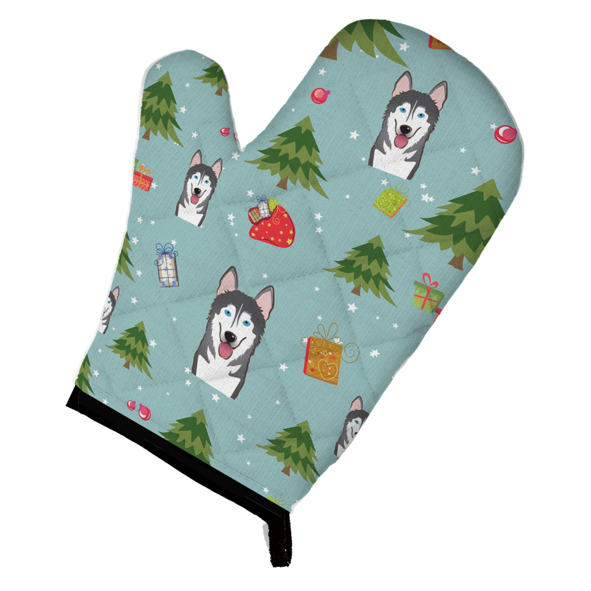 Caroline'S Treasures Bb5007Ovmt Christmas Alaskan Malamute Oven Mitt, 12 By 8.5, Multicolor