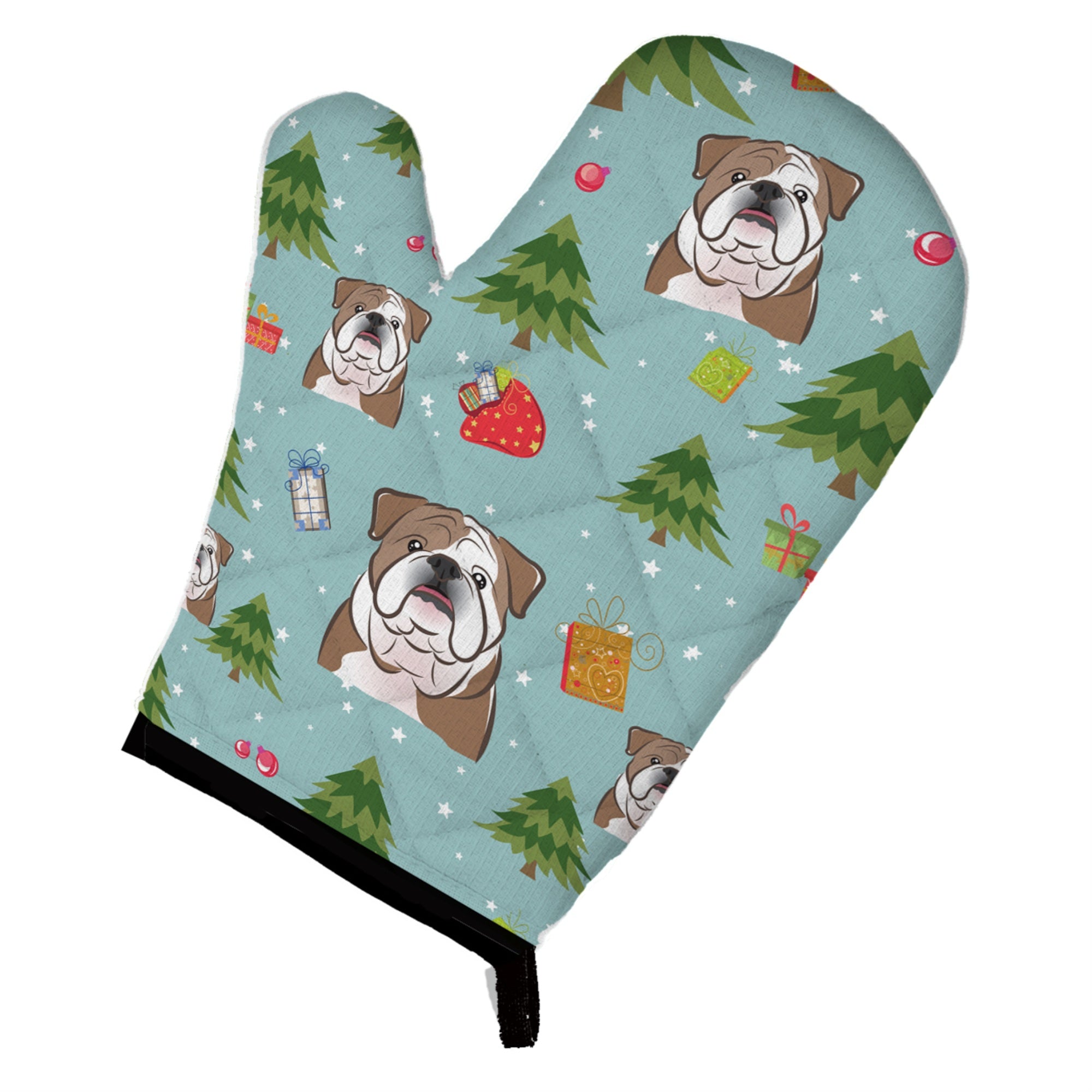 Caroline'S Treasures Bb5008Ovmt Christmas English Bulldog Oven Mitt, 12 By 8.5, Multicolor