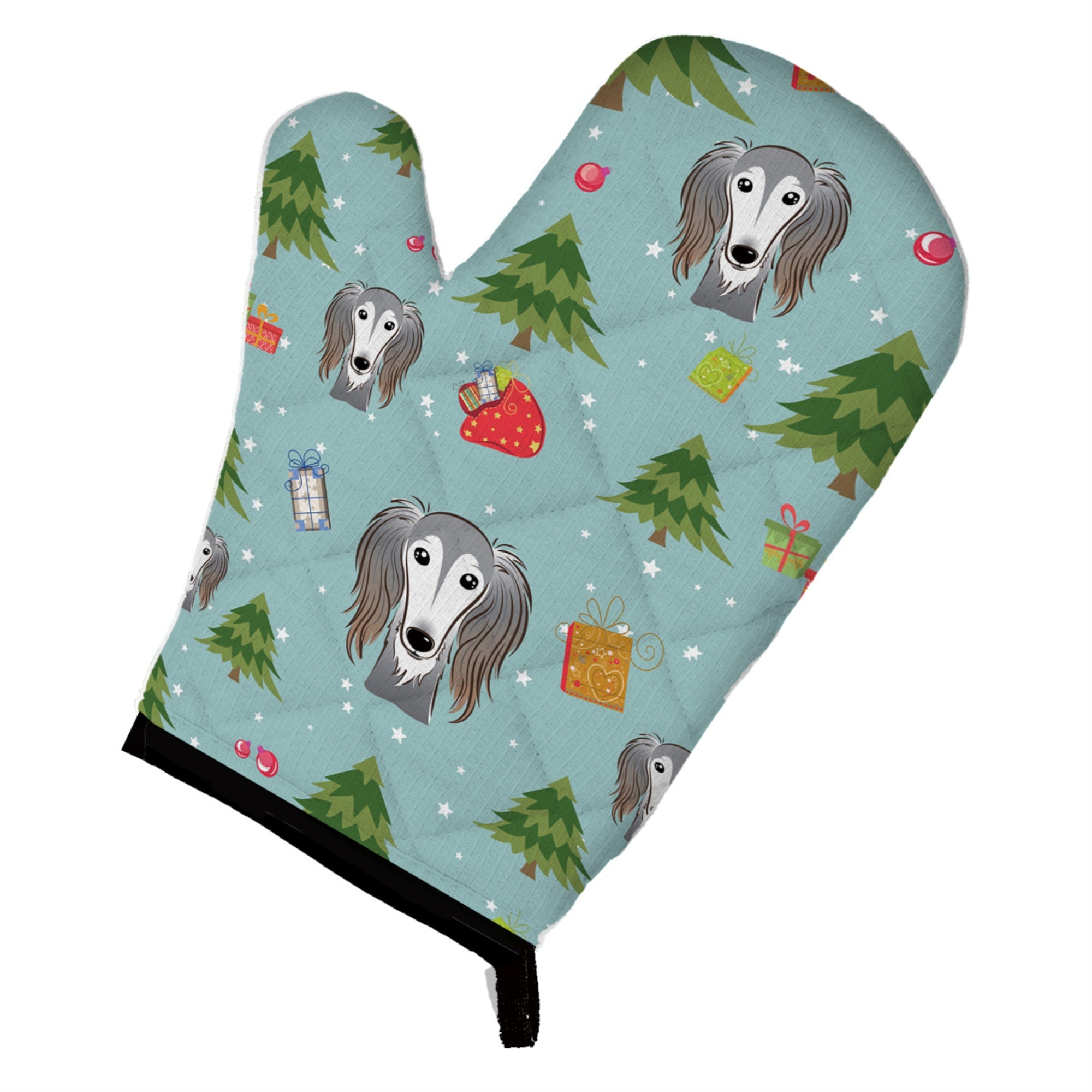 Caroline'S Treasures Bb5018Ovmt Christmas Saluki Oven Mitt, 12 By 8.5, Multicolor